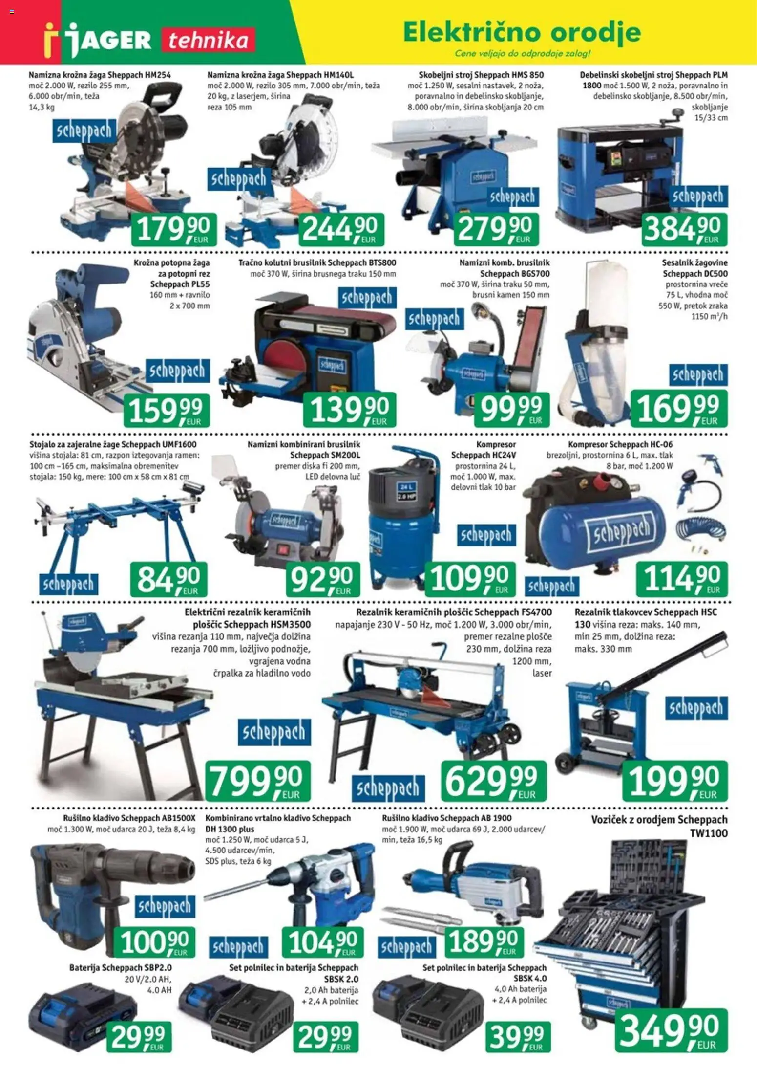 Novi Jager katalog ponudbe – veljaven od 11.03.2026 | Stran: 4 | Izdelki: Orodje, Krožna žaga, Brusilnik, Kladivo