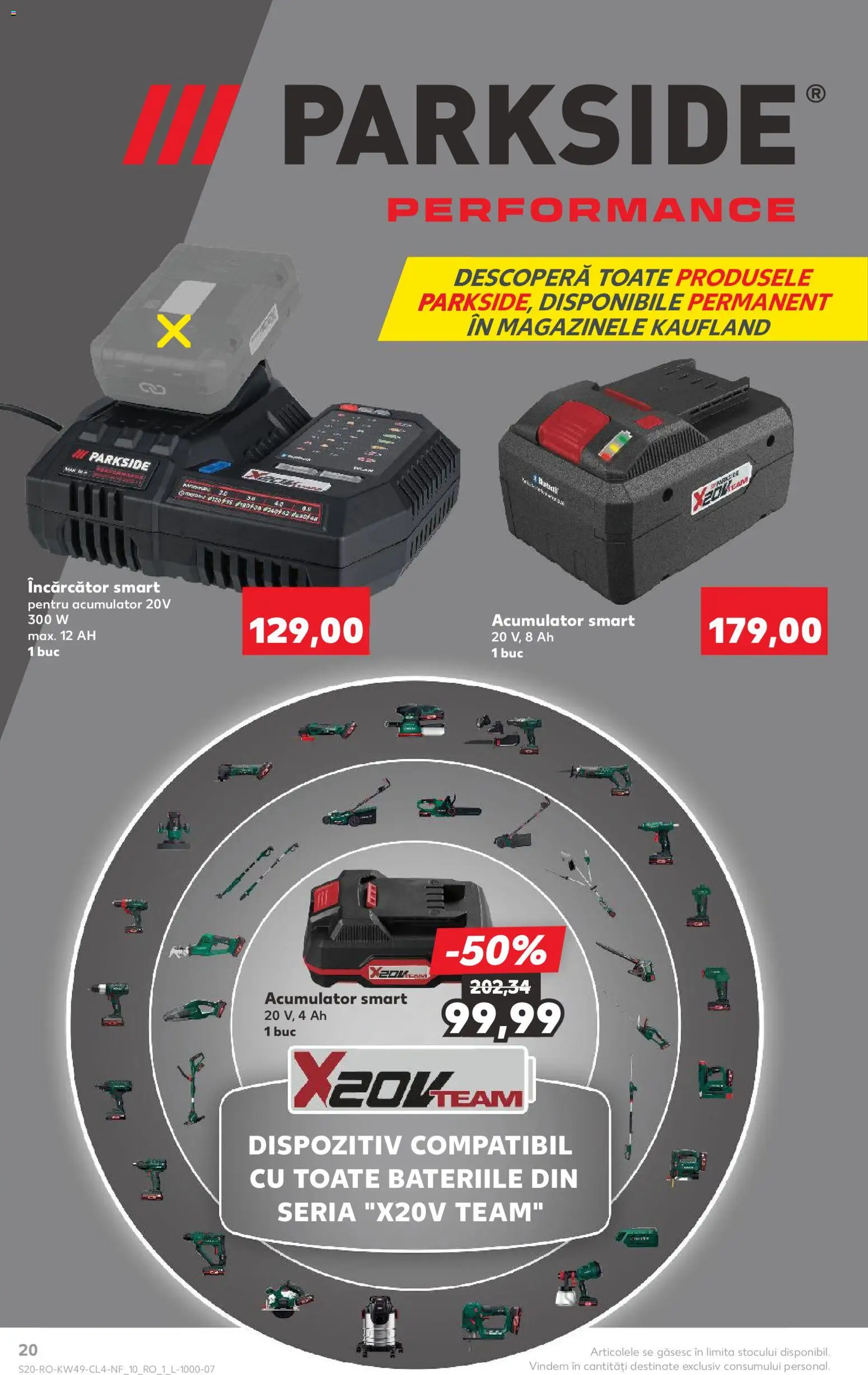 Kaufland RO akciós ujság - amely érvényes a következő dátumtól: 03.12.2025 | Oldal: 20 | Termékek: Parkside
