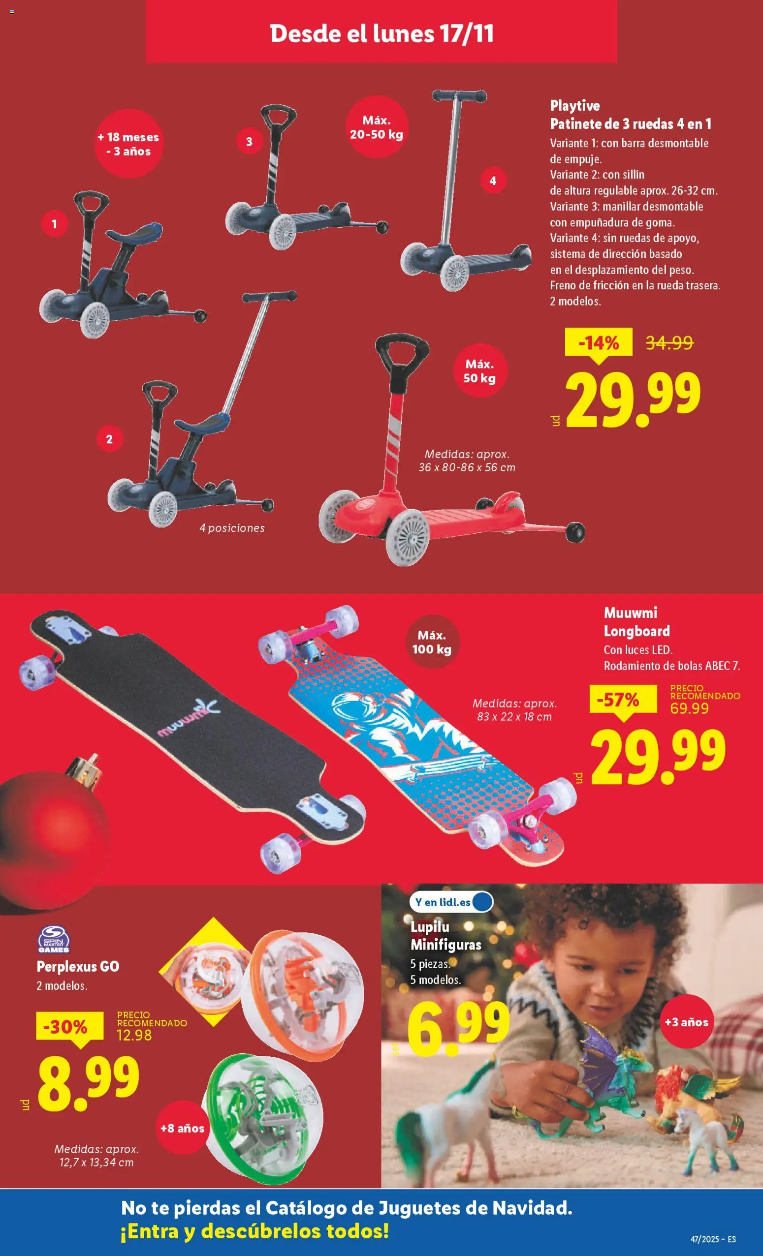 Lidl folleto de bazar │ válido desde el 17.11.2025 | Página: 19 | Productos: Patinete, Té, Juguetes
