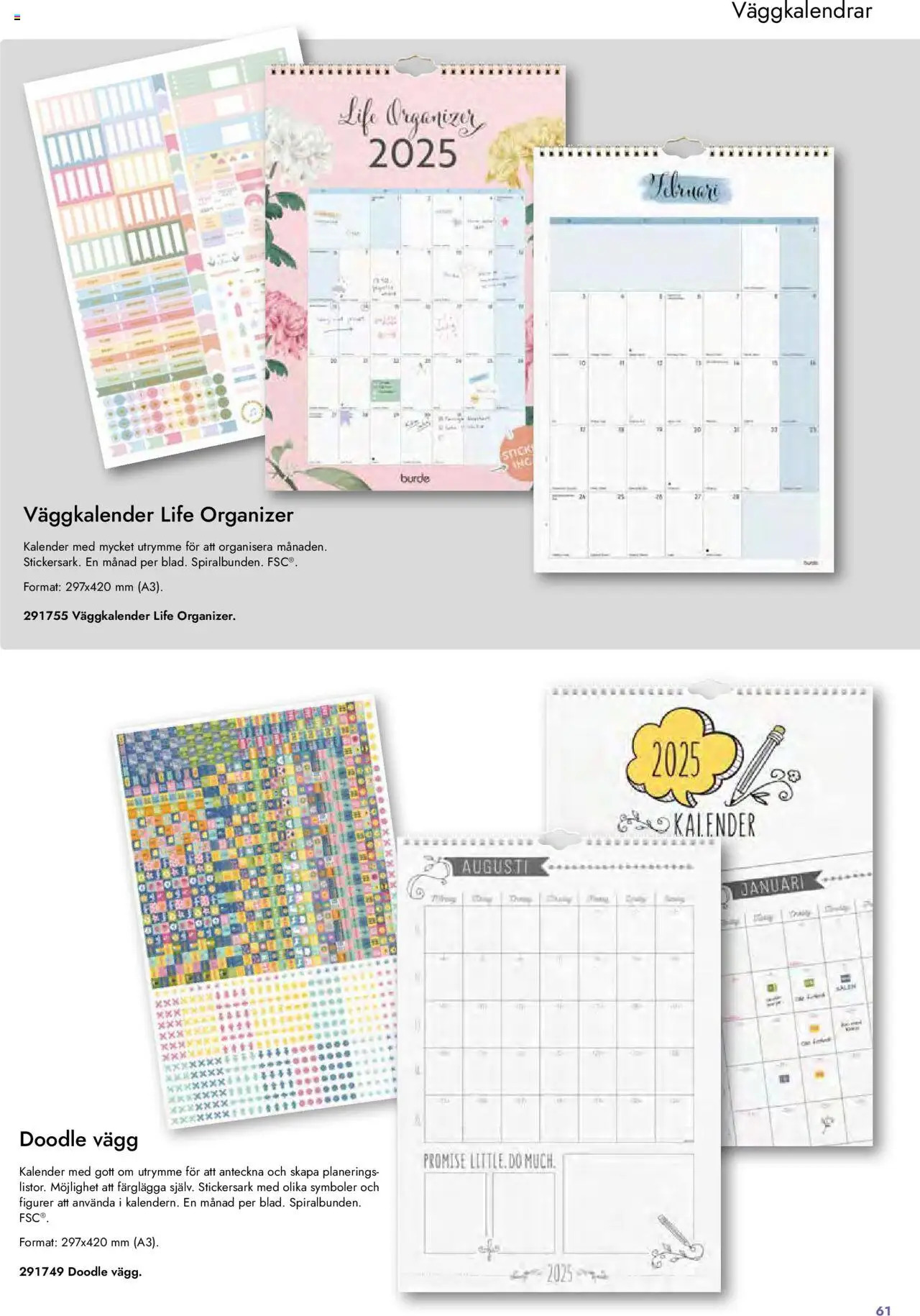 Lyreco reklamblad aktuell från 27.08.2024 | Sida: 61 | Produkter: Kalender