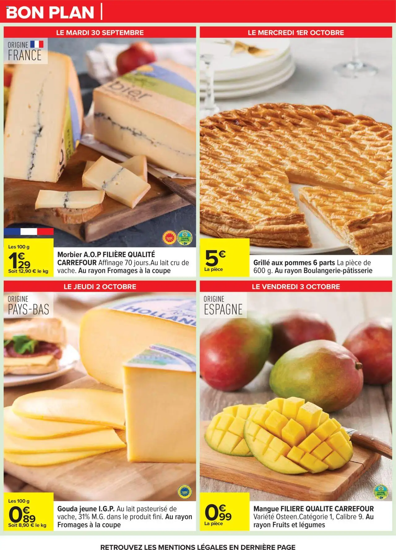  | Page: 30 | Produits: Mangue, Lait, Pommes, Gouda