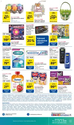 Náhled letáku Corega Whitening čisticí tablety, Čisticí tablety, 30 ks od 11.03.2026 | Strana: 9 | Produkty: Zubní pasta, Ovoce, LEGO, Hami