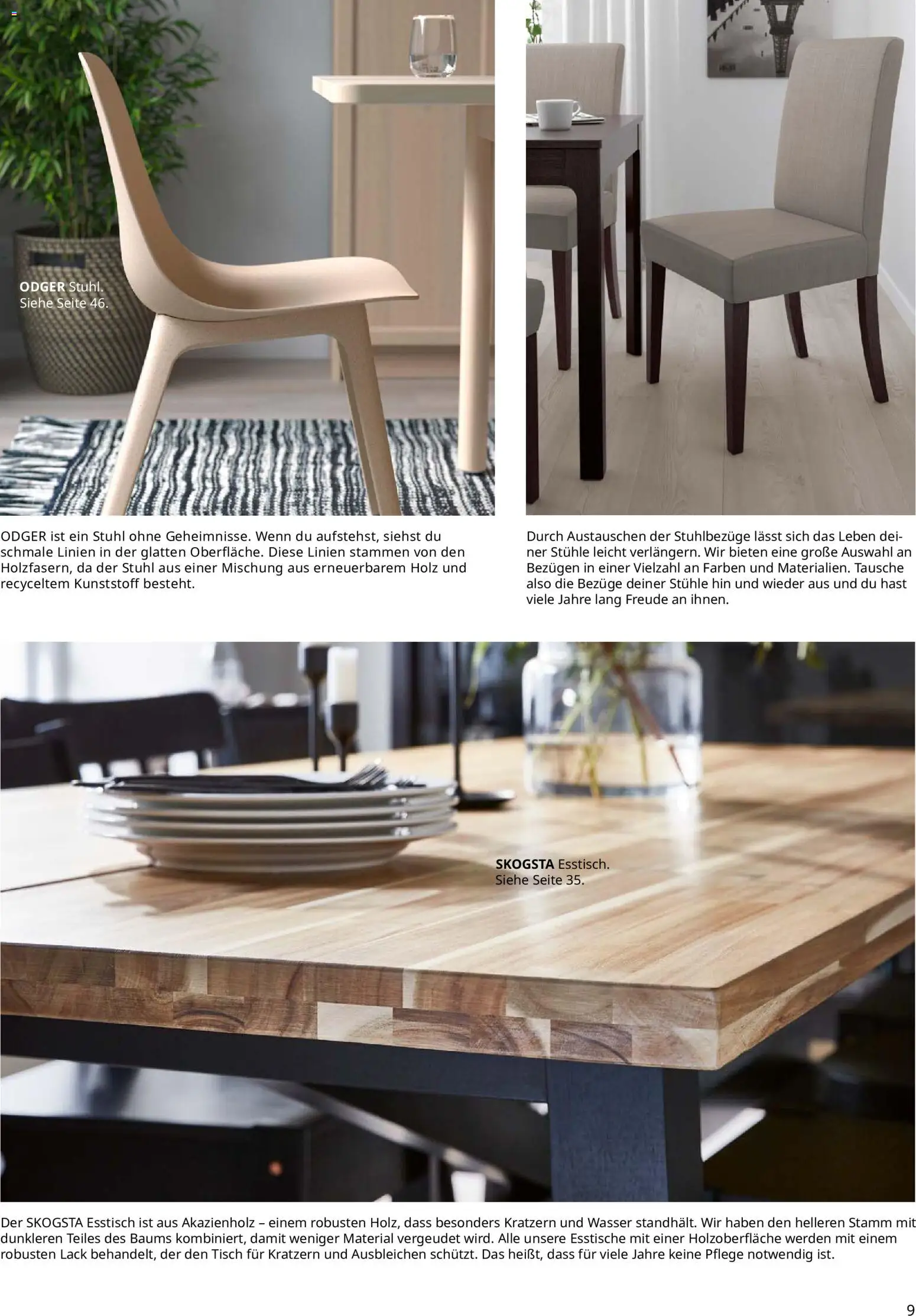 Ikea Essplatz – gültig ab 02.01.2026 | Seite: 9 | Produkte: Esstisch, Tisch, Stuhl, Wasser