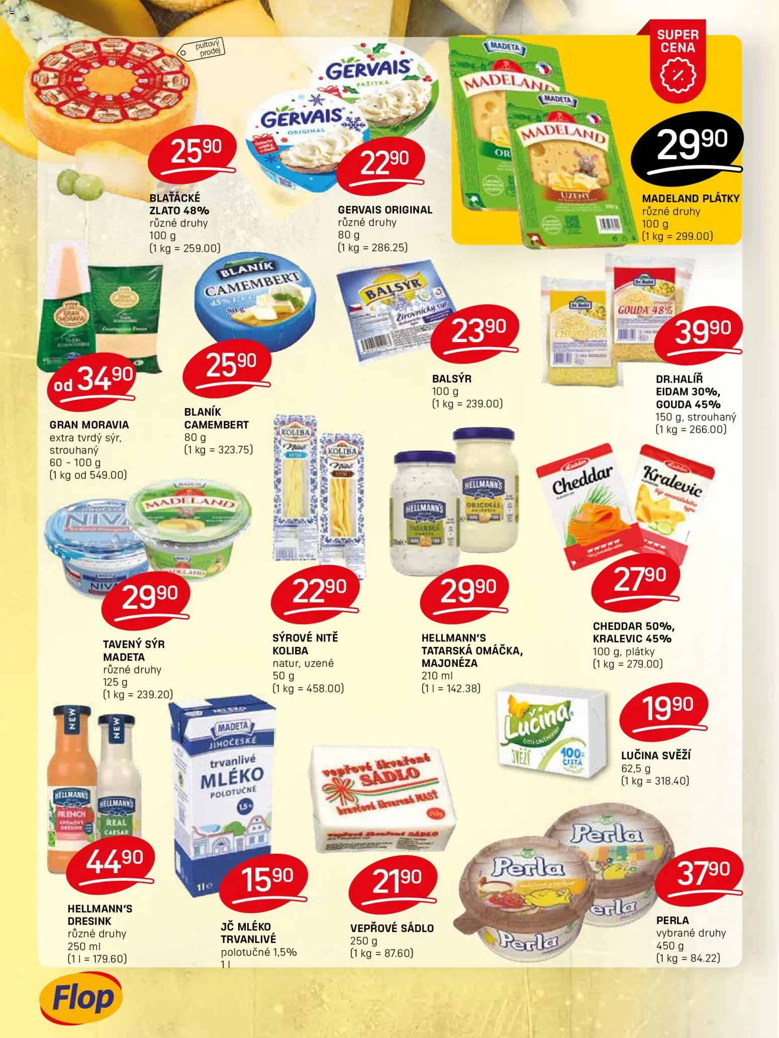 Flop leták od 07.01.2026 | Strana: 4 | Produkty: Sádlo, Sýr, Lučina, Camembert