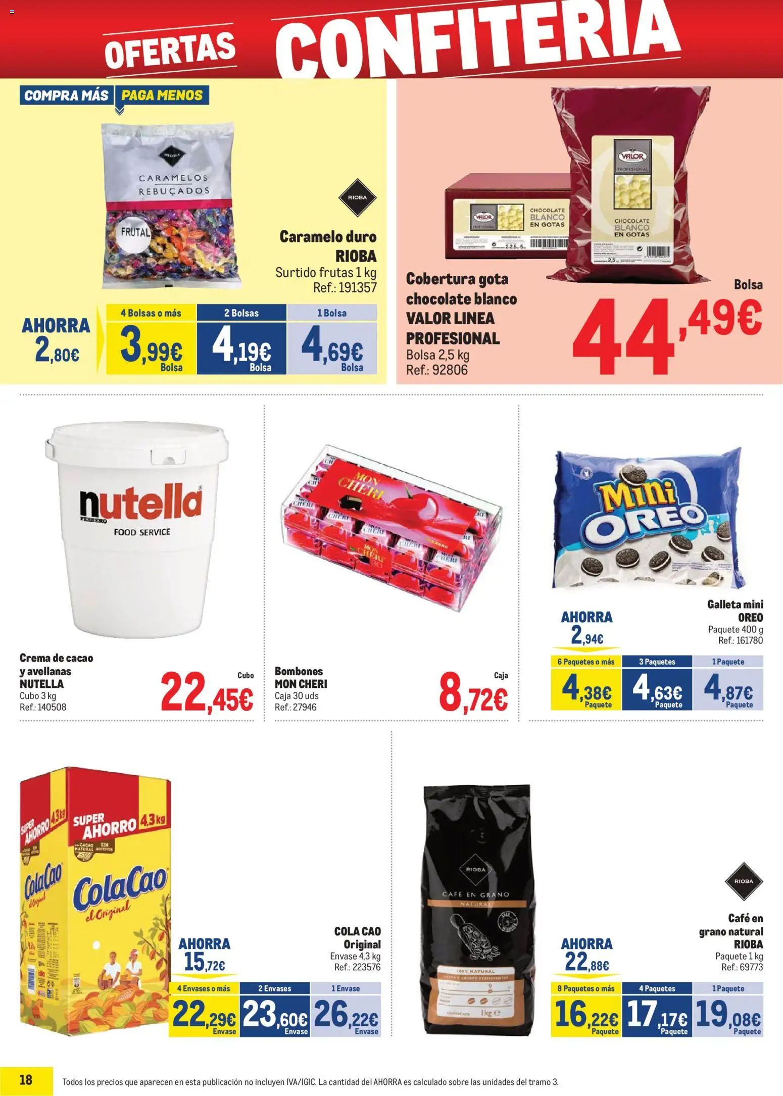 Makro - Precios Norte │ válido desde el 02.02.2026 | Página: 18 | Productos: Άμμος, Crema de cacao, Crema, Φρυγανιές σικάλεως