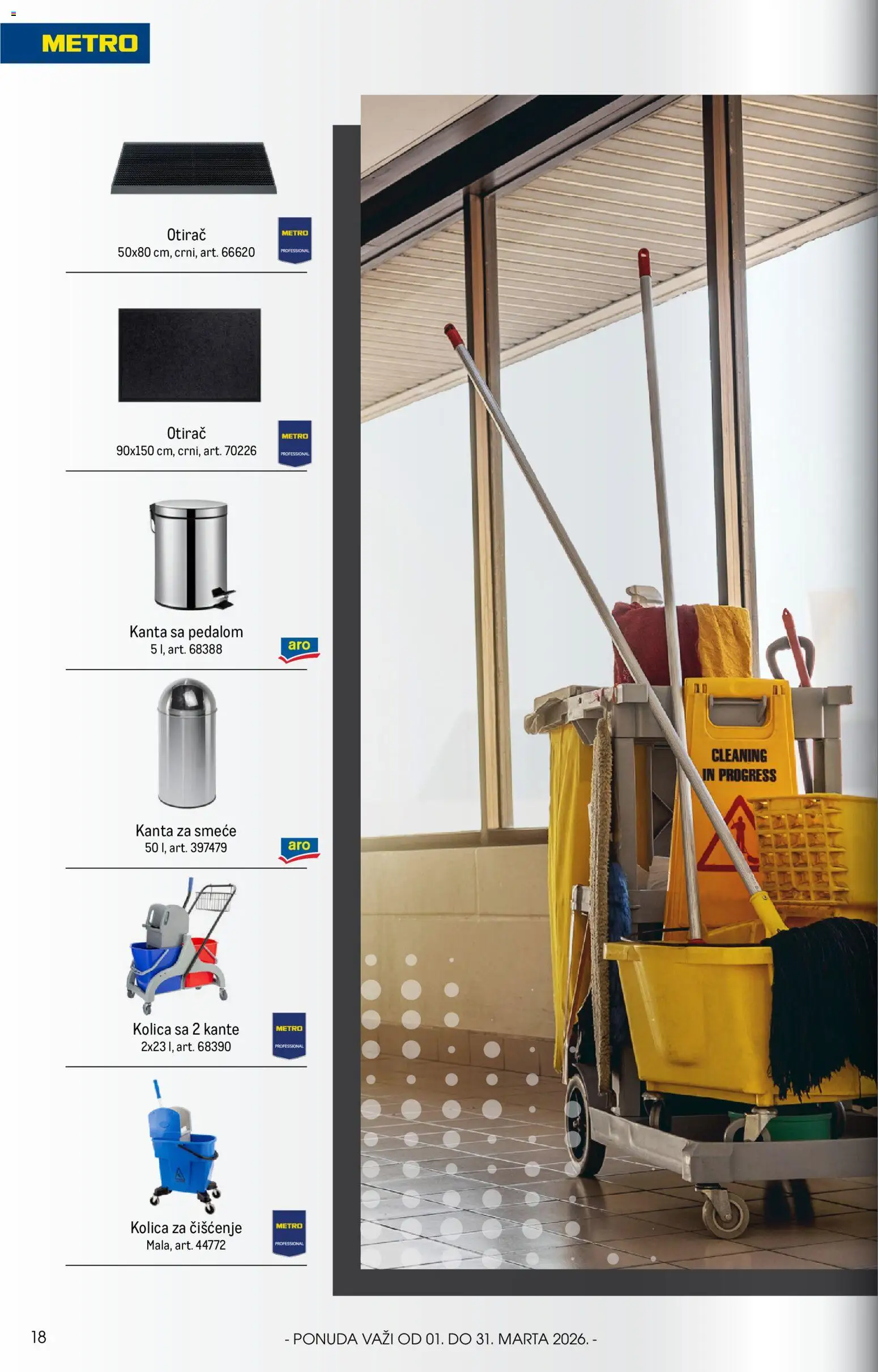 Metro katalog - važi od 01.03.2026 | Strana: 18 | Proizvode: Kolica, Otirač