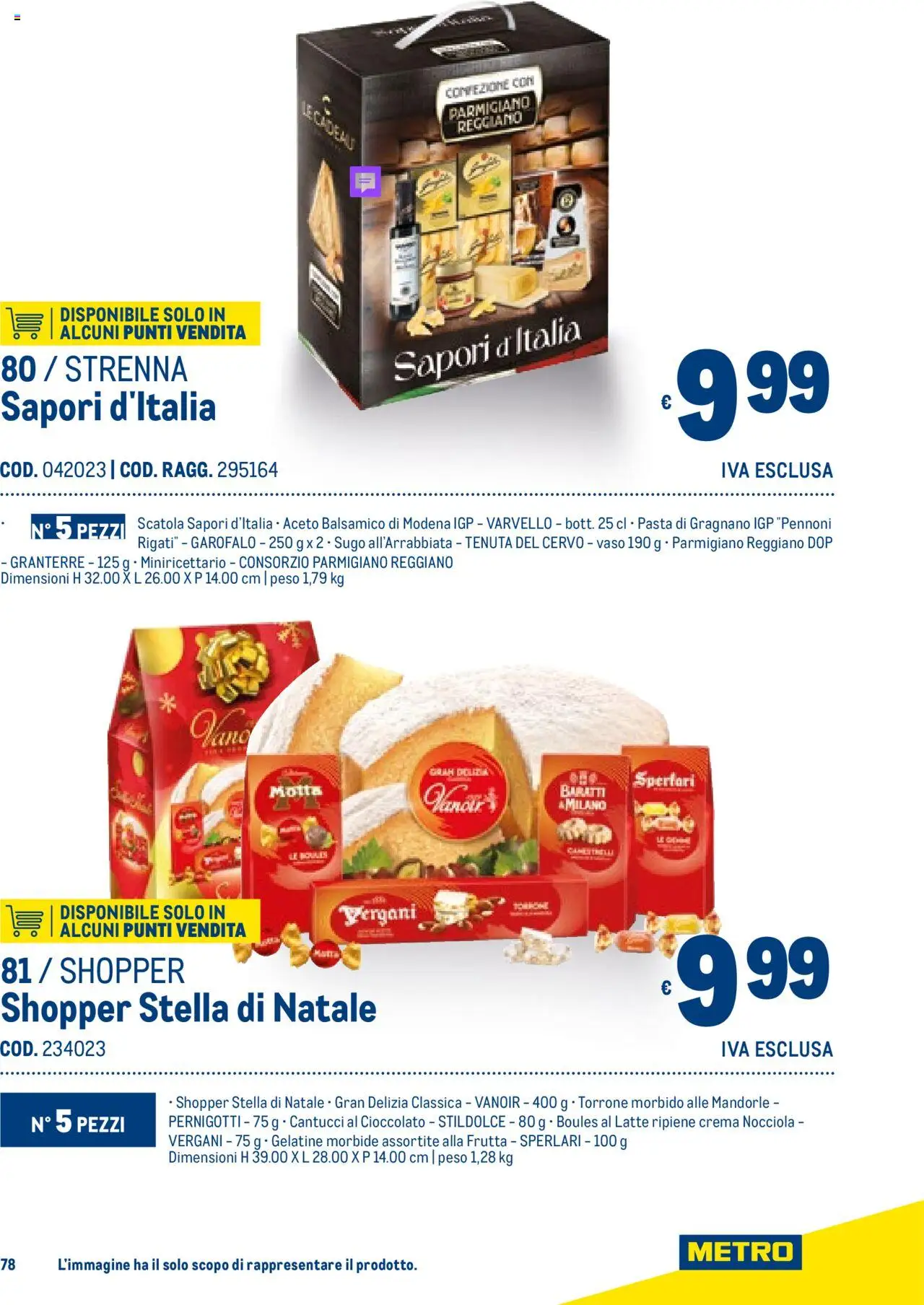 Volantino Metro del 06.11.2025 | Pagina: 78 | Prodotti: Frutta, Pasta, Sugo, Parmigiano