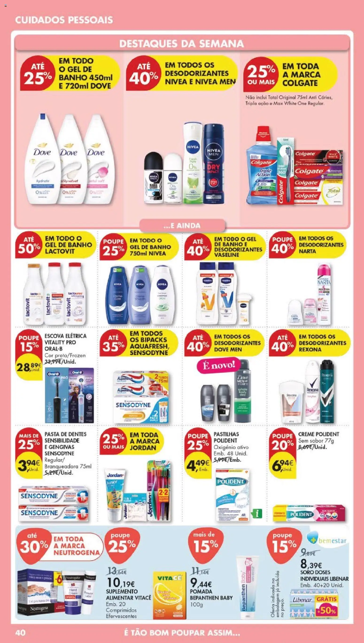 Pingo Doce folheto │ válido de 31.03.2026 | Página: 44 | Produtos: Pomada, Gel de banho, Pasta de dentes, Banho