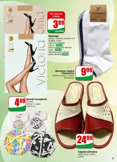 Pogląd oferty "Rajstopy, czarne / beżowe, rozmiar: 3, 4 15 DEN, 1 para Cena przy zakupie 1 pary - 4,99 zł Cena za parę przy zakupie 2 par - 3,89 zł Najniższa cena z 30 dni przed obniżką: 3,99 zł" - ważna od 25.02.2026 | Strona: 65 | Produkty: Skarpety, Kapcie, Rajstopy