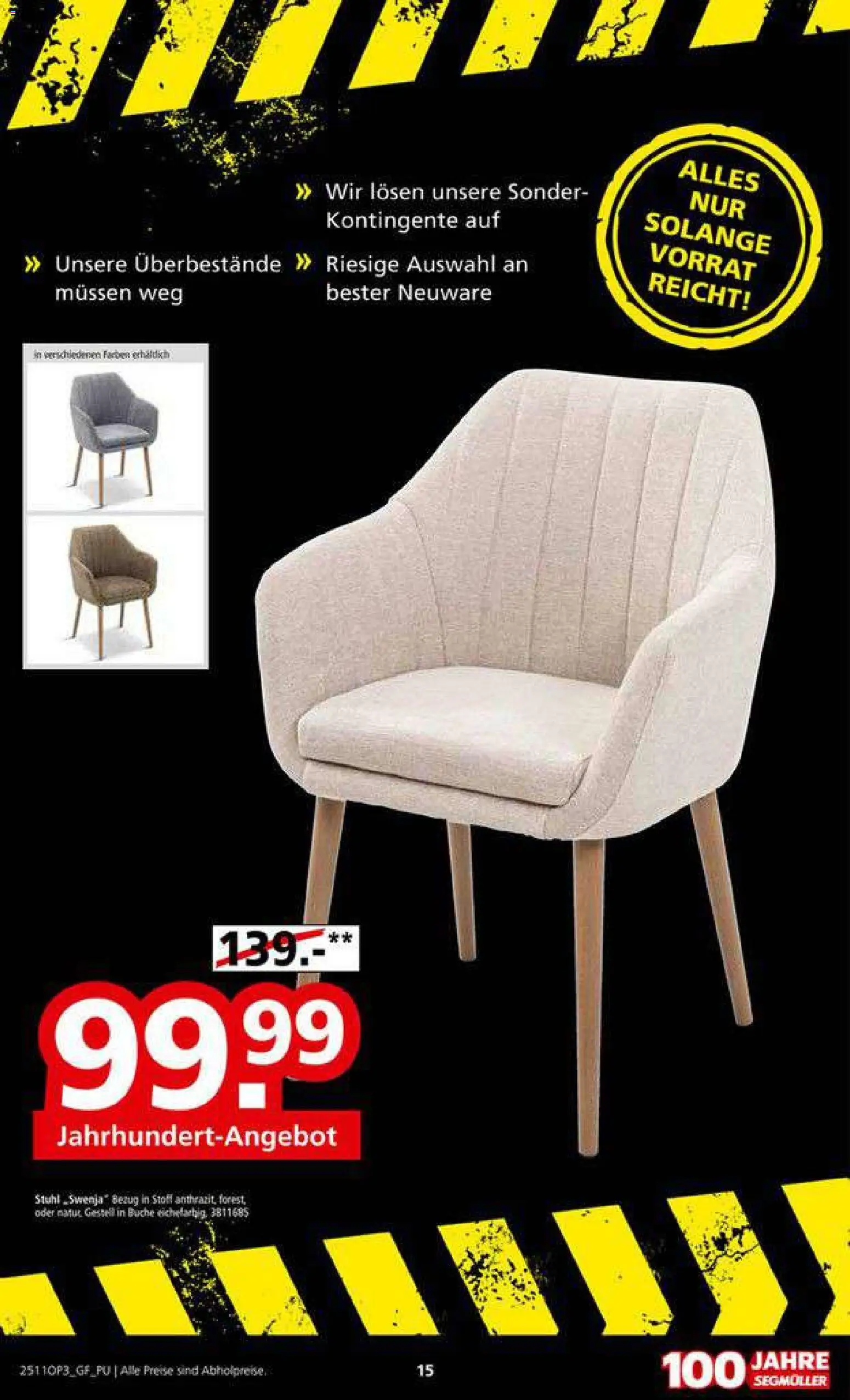 Segmüller Lagerausverkauf bei Segmüller – gültig ab 22.11.2025 | Seite: 15 | Produkte: Stuhl