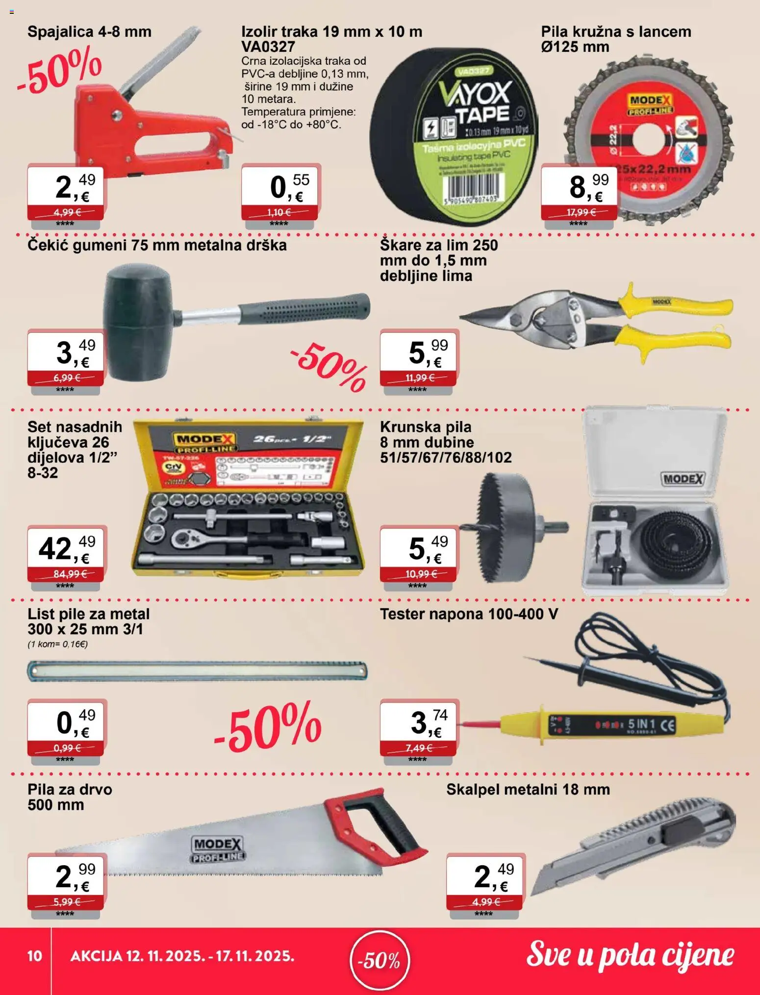 KTC katalog | vrijedi od 12.11.2025 | Stranica: 10 | Proizvodi: Škare, Izolir traka, Pila, Skalpel