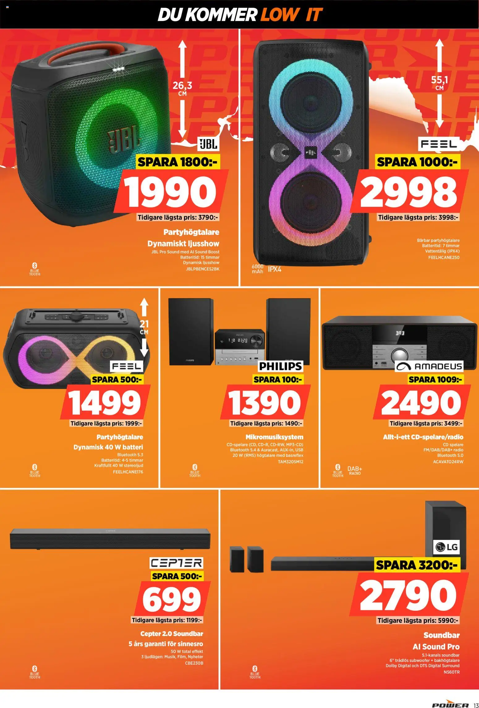 Power reklamblad aktuell från 15.12.2025 | Sida: 13 | Produkter: Batteri, Radio, Högtalare, USB