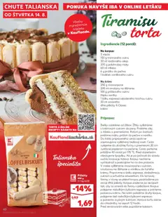Kaufland SK akciós ujság - amely érvényes a következő dátumtól: 14.08.2025 | Oldal: 42