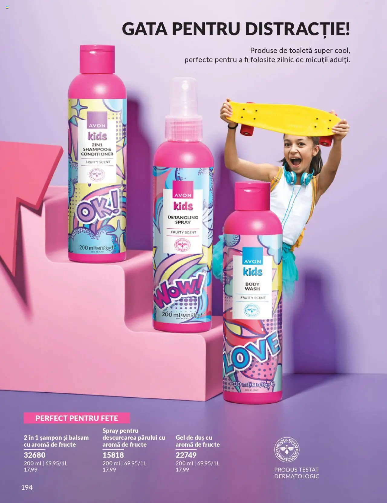 Noul catalog Avon – valabil de la 01.10.2025 | Pagină: 196 | Produse: Toaletă, Șampon, Balsam, Fructe
