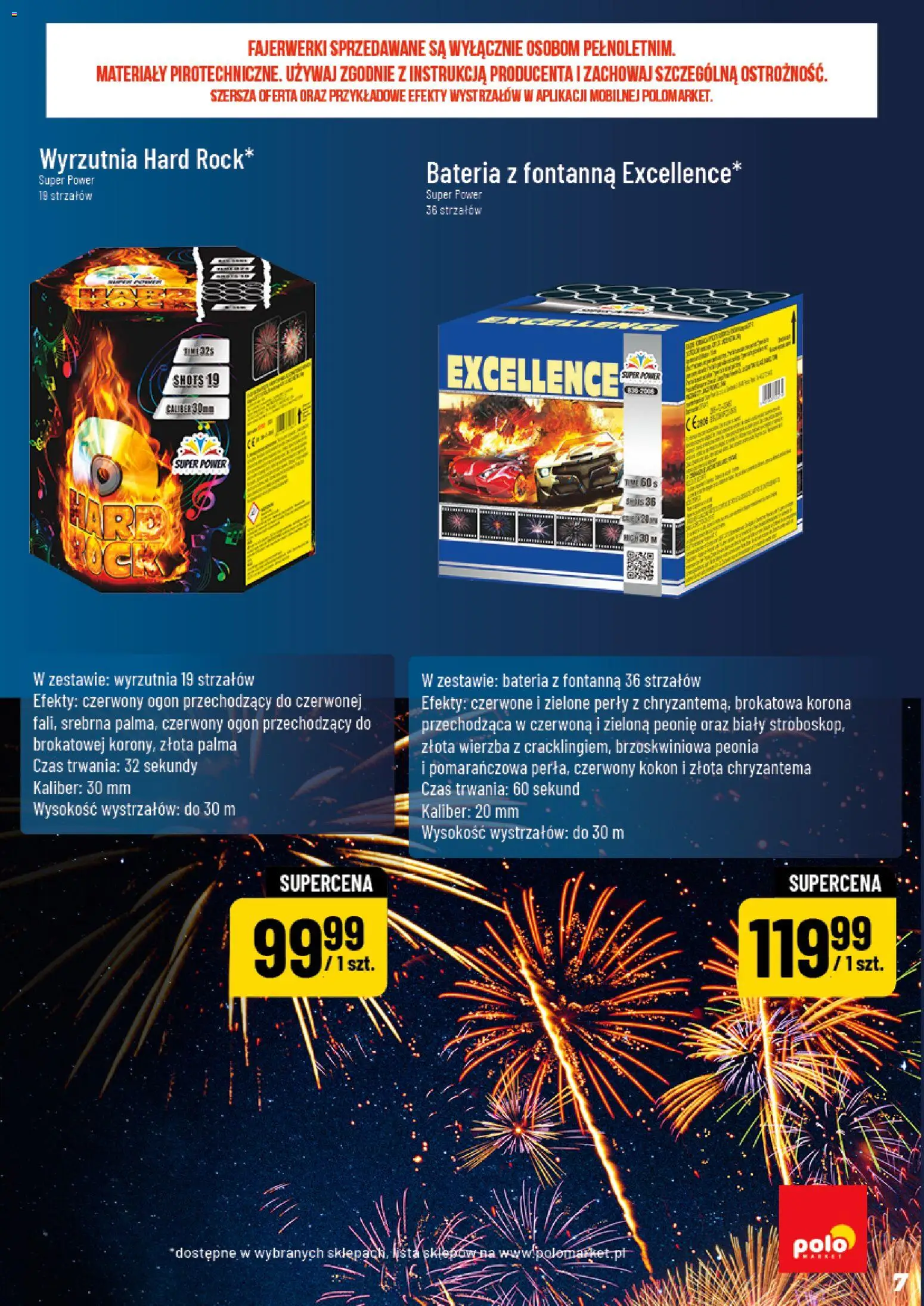 POLOmarket Gazetka - Inspirujący Tydzień od 27.12.2025 | Strona: 7 | Produkty: Wyrzutnia, Fajerwerki, Bateria
