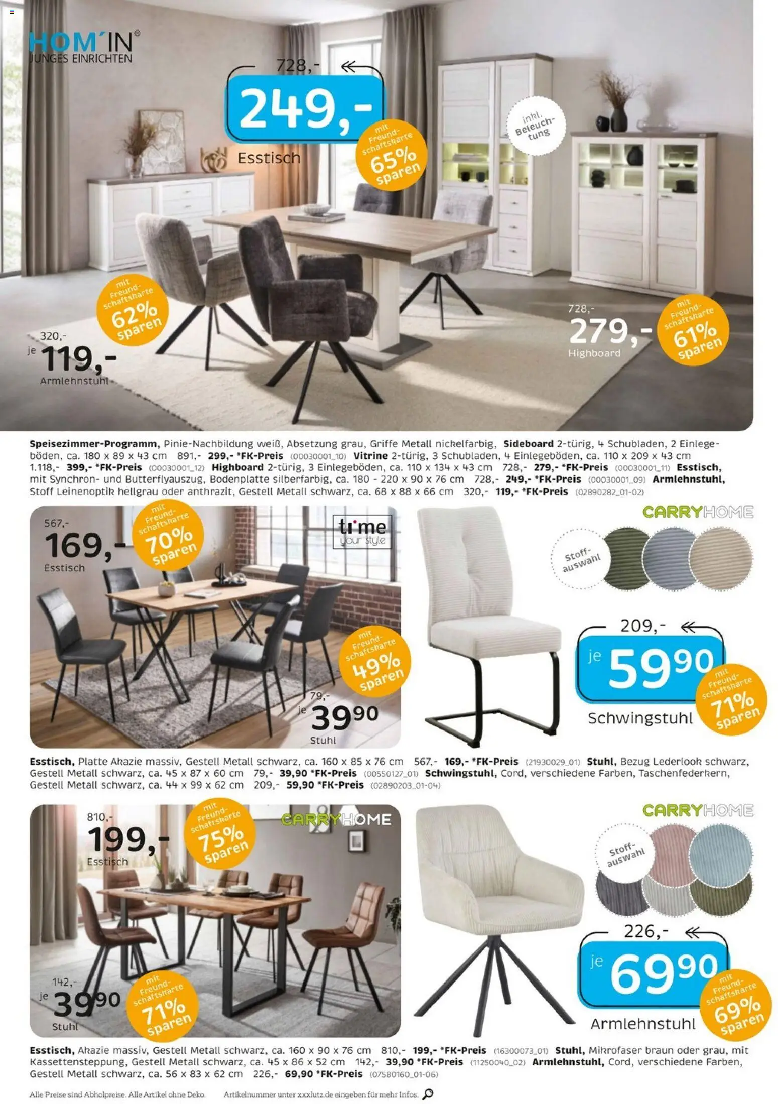 XXXLutz Junges Wohnen – gültig ab 29.03.2026 | Seite: 10 | Produkte: Sideboard, HIghboard, Vitrine, Stuhl