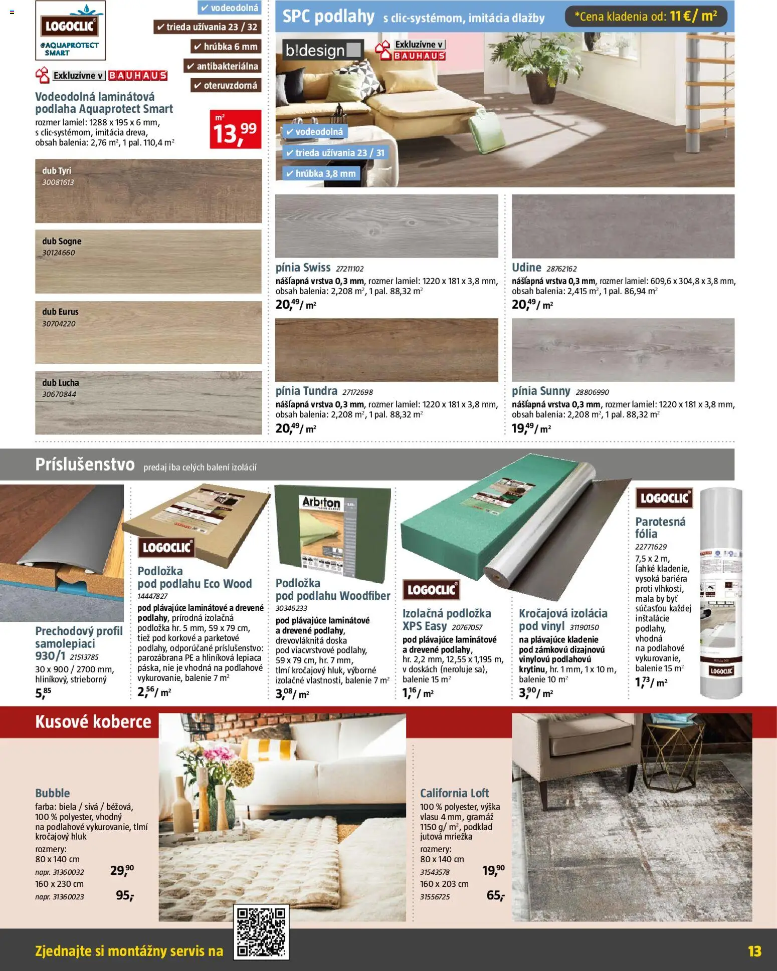 Nové Bauhaus akcie – leták je platný od 03.11.2025 | Strana: 13 | Produkty: Kusové koberce, Podlaha, Koberce