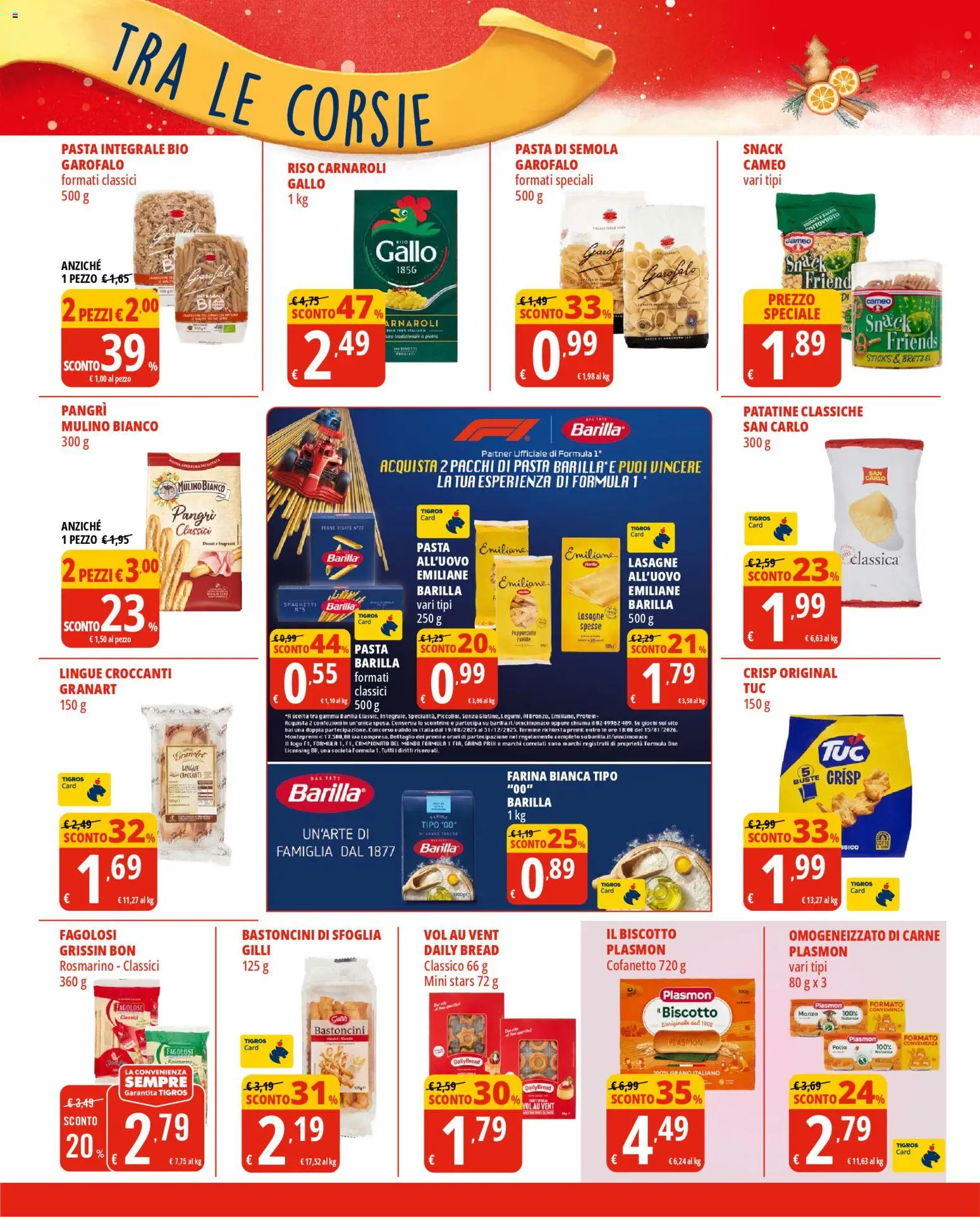 Volantino Tigros del 10.12.2025 | Pagina: 30 | Prodotti: Riso Carnaroli, Riso, Patatine, Pasta