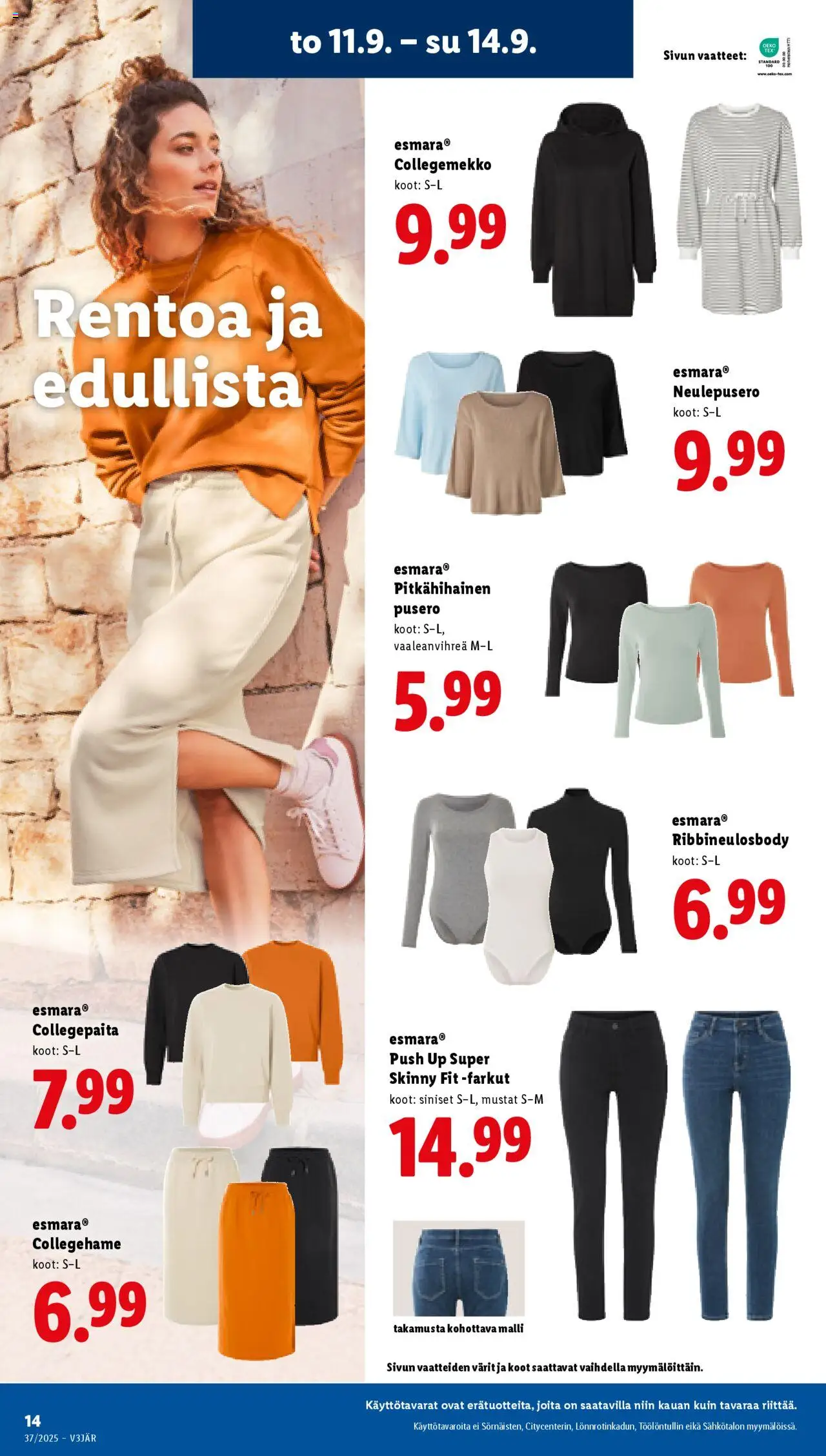 Lidl tarjoukset - Helsinki – voimassa 11.09.2025 alkaen | Sivu: 16 | Tuotteet: Vaatteet, Pusero, Farkut