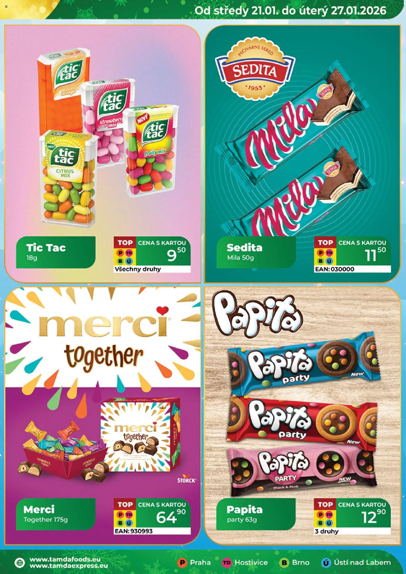Tamda Foods leták od 21.01.2026 | Strana: 25 | Produkty: Merci, Tác, Mila