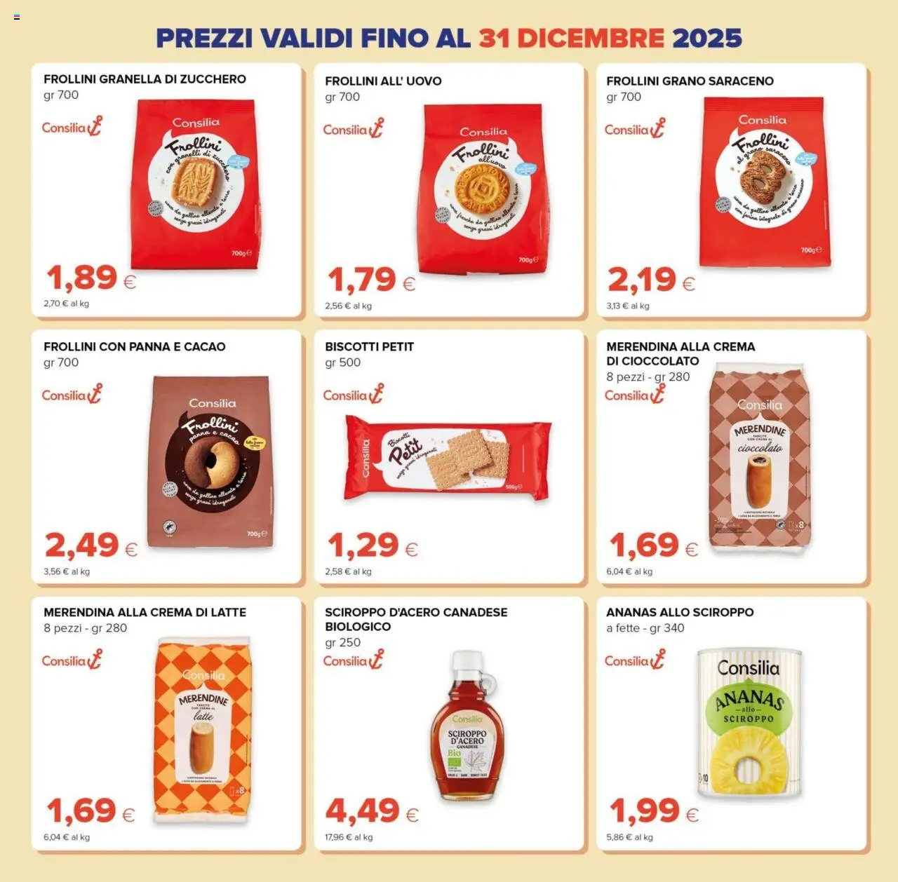 Volantino Oasi del 09.10.2025 | Pagina: 15 | Prodotti: Biscotti, Zucchero, Ananas, Merendine