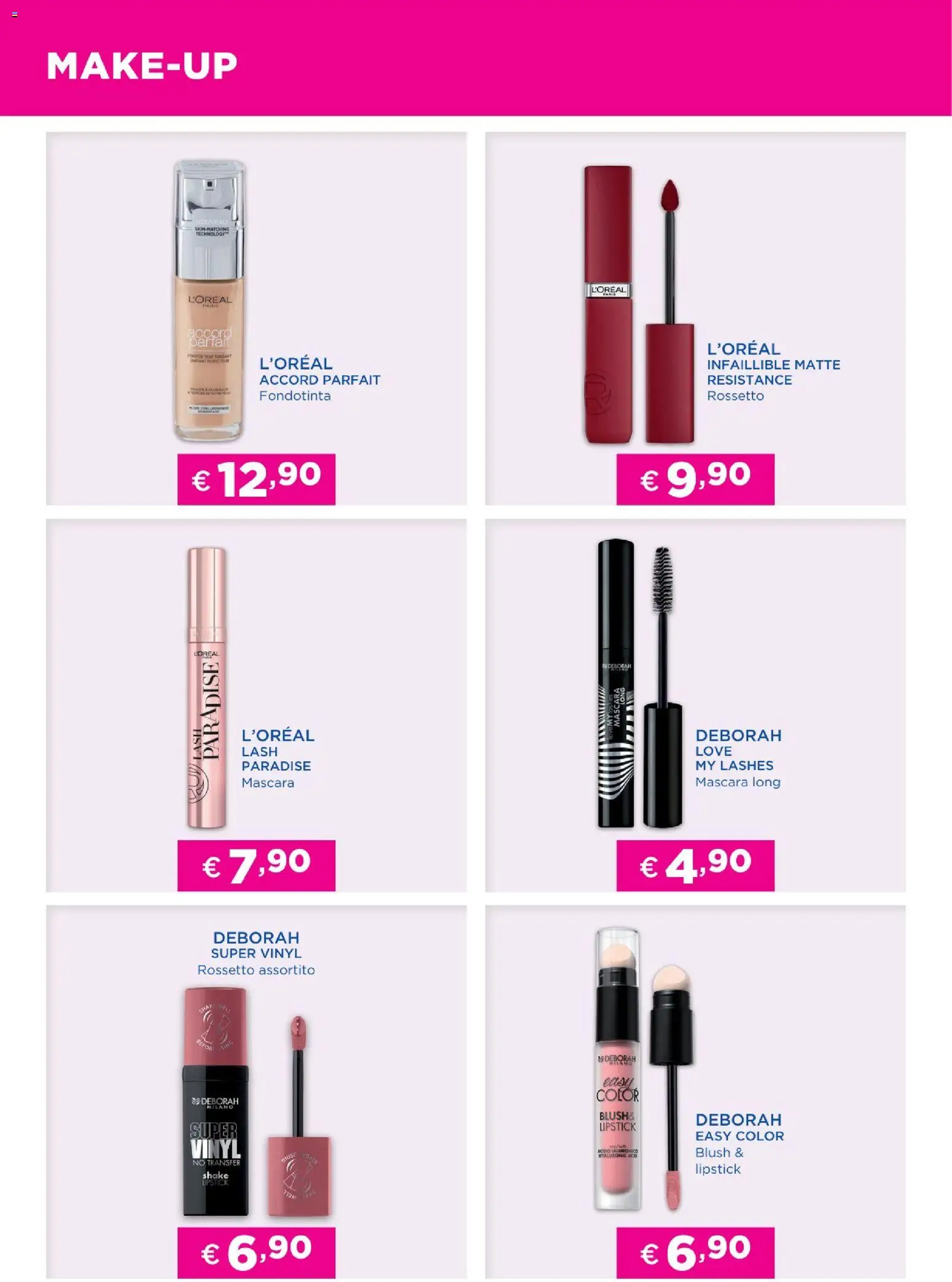 Volantino Acqua e Sapone del 22.12.2025 | Pagina: 2 | Prodotti: Mascara, Rossetto, Fondotinta, Blush
