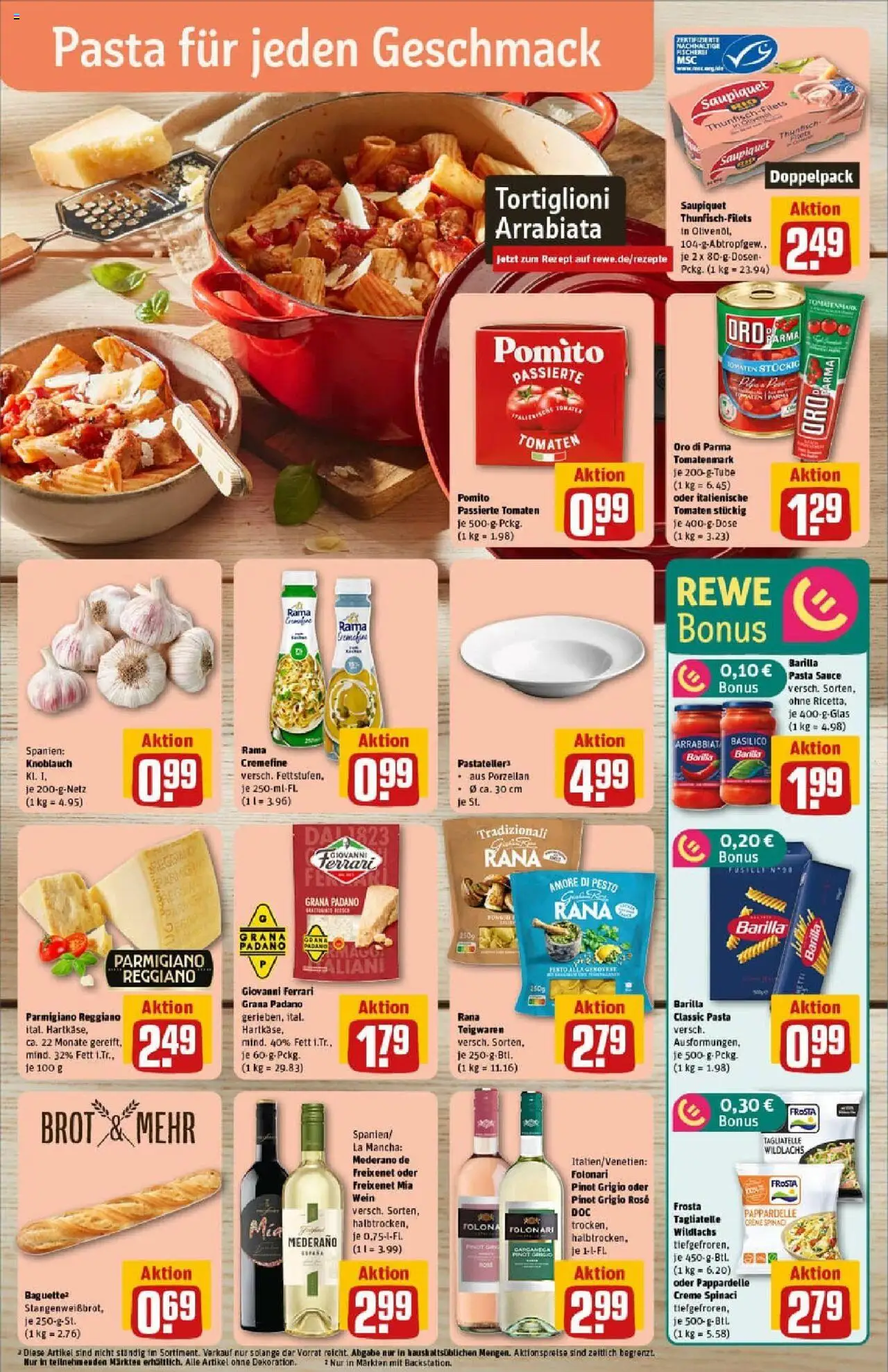Rewe prospekt Erkelenz	 - gültig ab dem 11.08.2025 | Seite: 21 | Produkte: Freixenet, Tomaten, Pasta, Wein