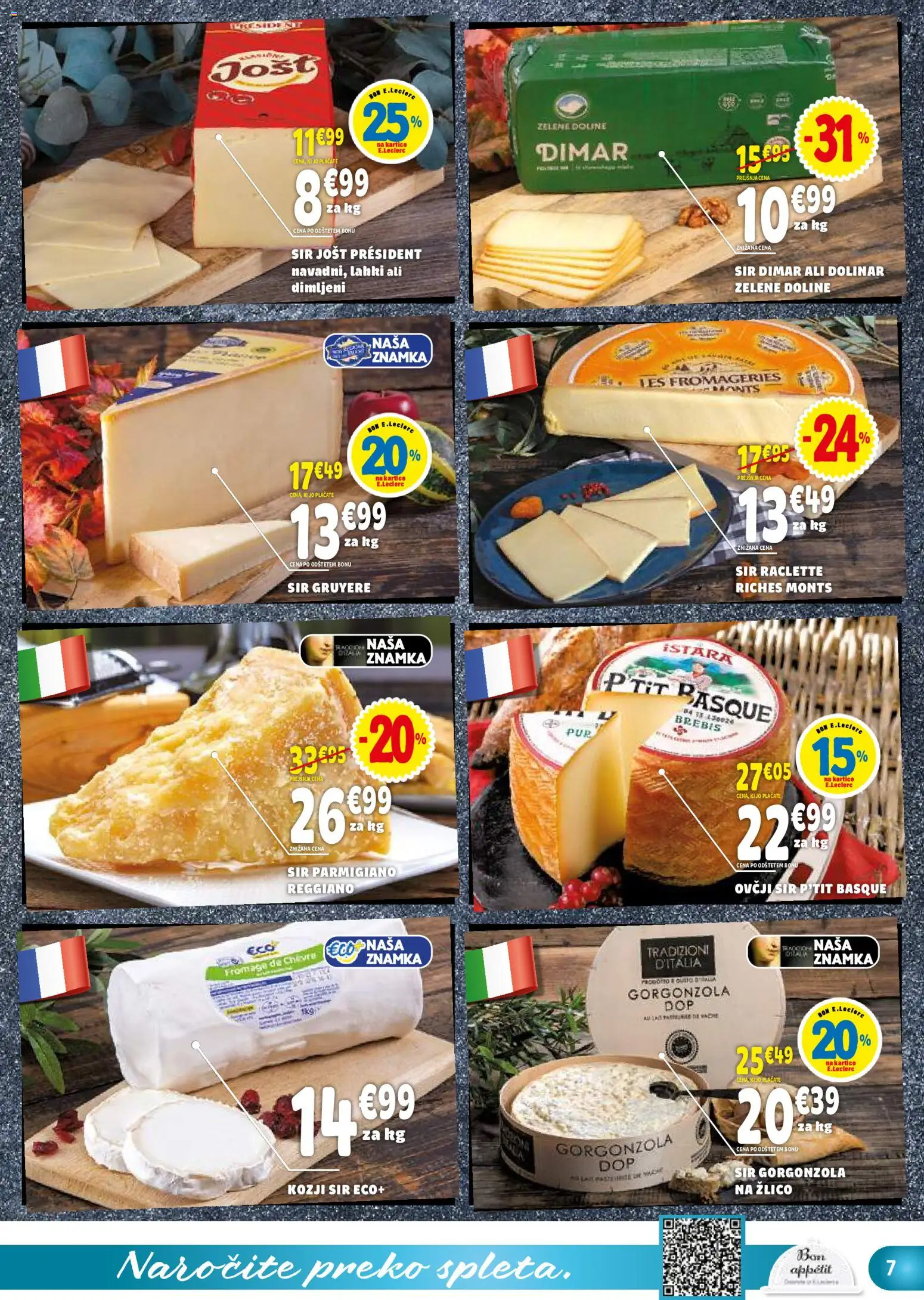 Novi E.leclerc katalog ponudbe – veljaven od 14.01.2026 | Stran: 7 | Izdelki: Sir