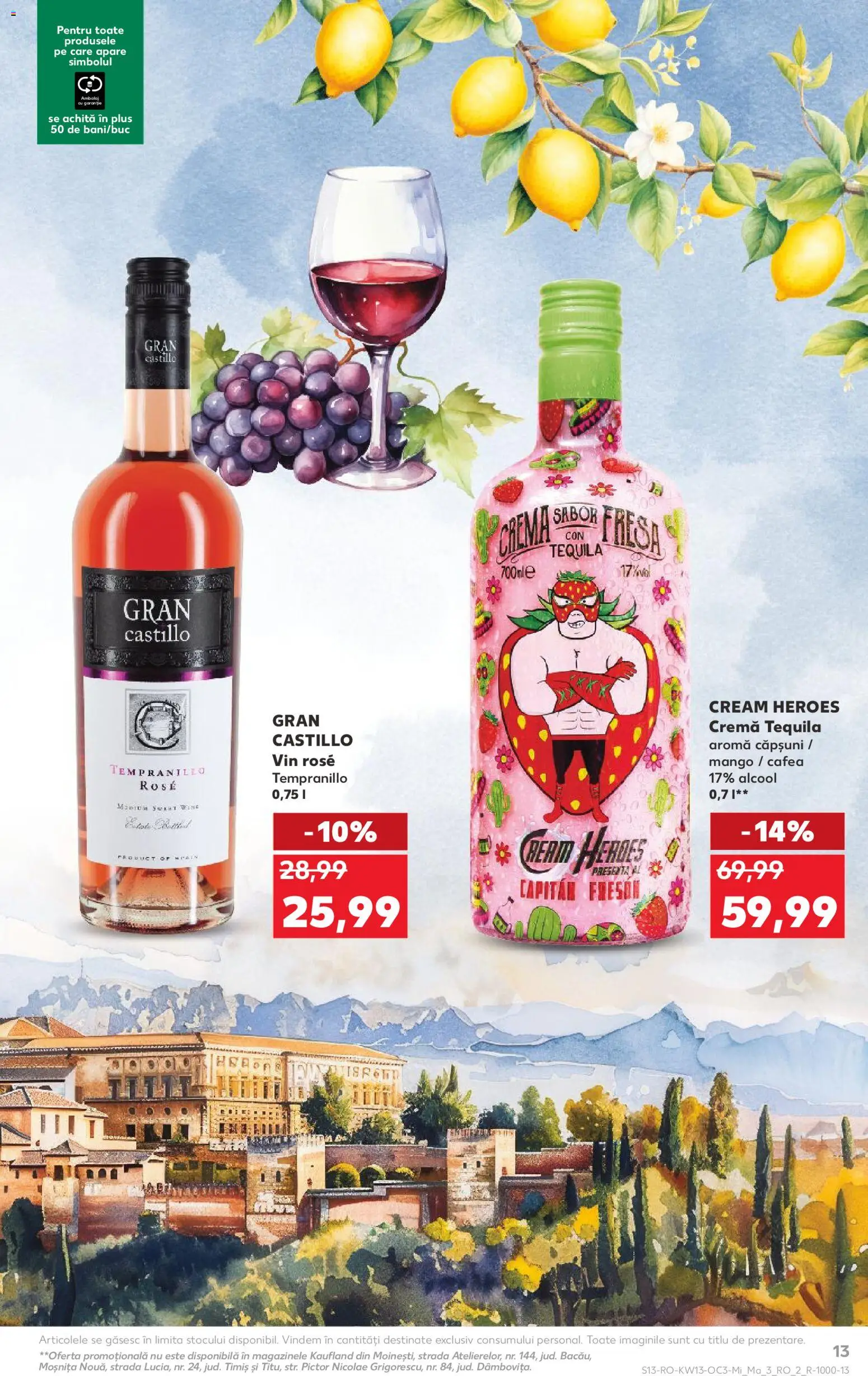 Noul catalog Kaufland – valabil de la 25.03.2026 | Pagină: 13 | Produse: Cremă, Vin, Căpșuni, Mango