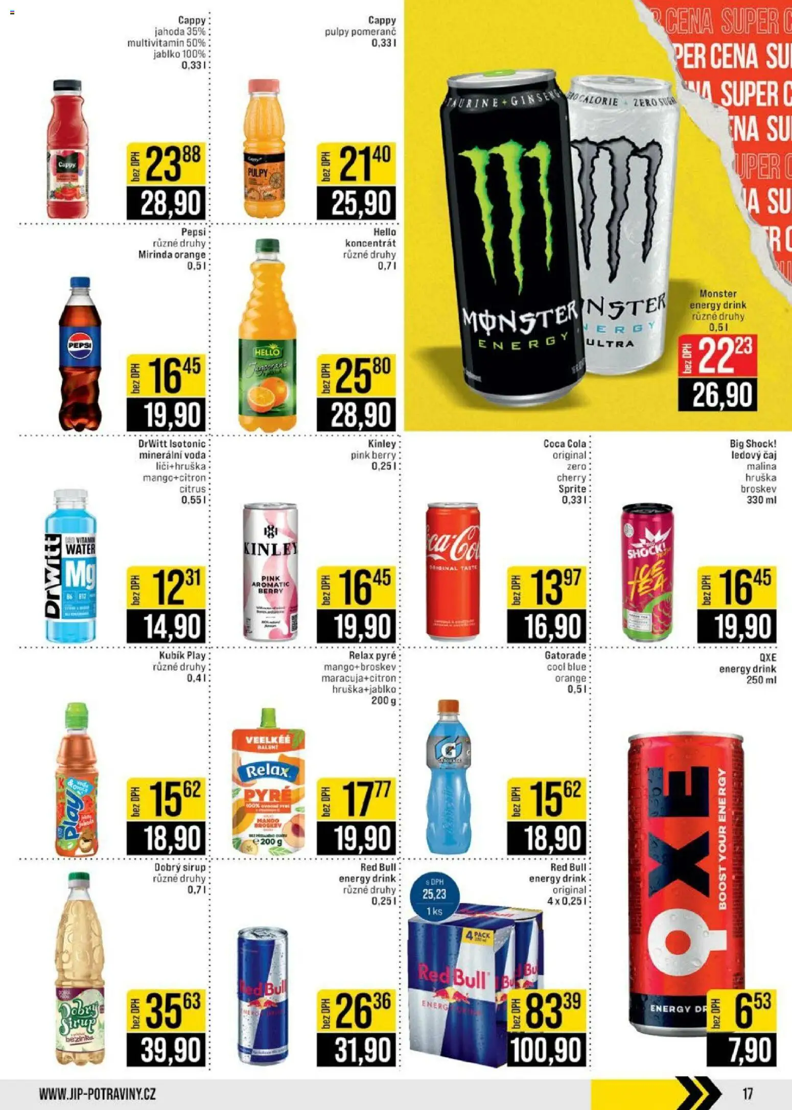 Jip leták - Cash & Carry od 11.03.2026 | Strana: 17 | Produkty: Monster, Sirup, Sprite, Energy drink