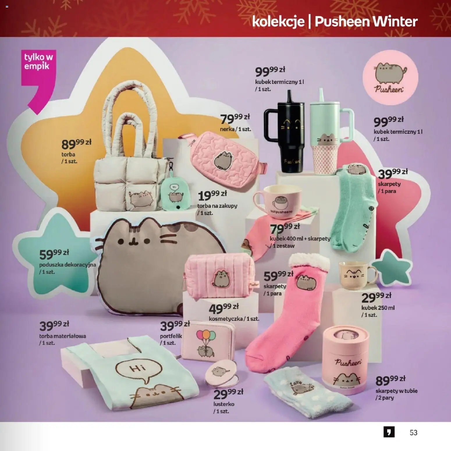 Empik promocje - Xmas Zabawki od 26.11.2025 | Strona: 53 | Produkty: Skarpety, Torba, Poduszka