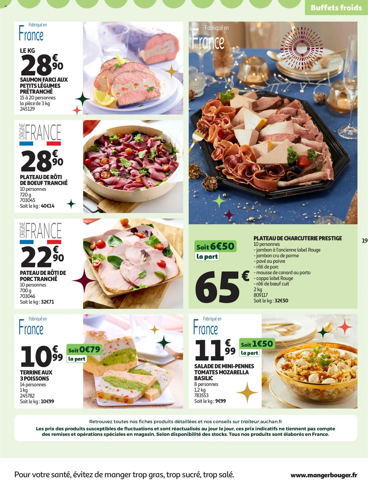 {H1} | Page: 19 | Produits: Salade, Poivre, Tomates, Saumon