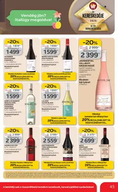 Auchan akciós újság - amely érvényes a következő dátumtól: 19.03.2026 | Oldal: 45 | Termékek: Bor