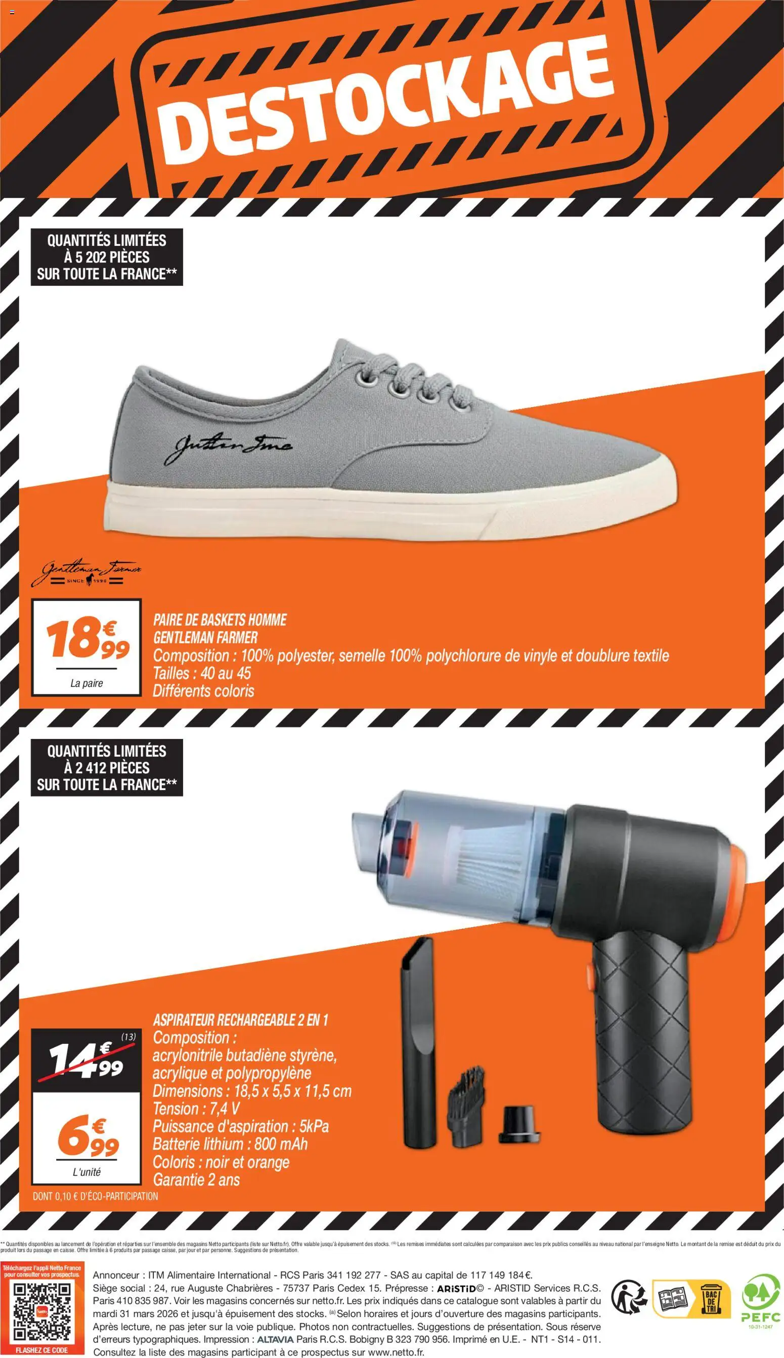 {H1} | Page: 4 | Produits: Orange, Aspirateur, Batterie, Baskets