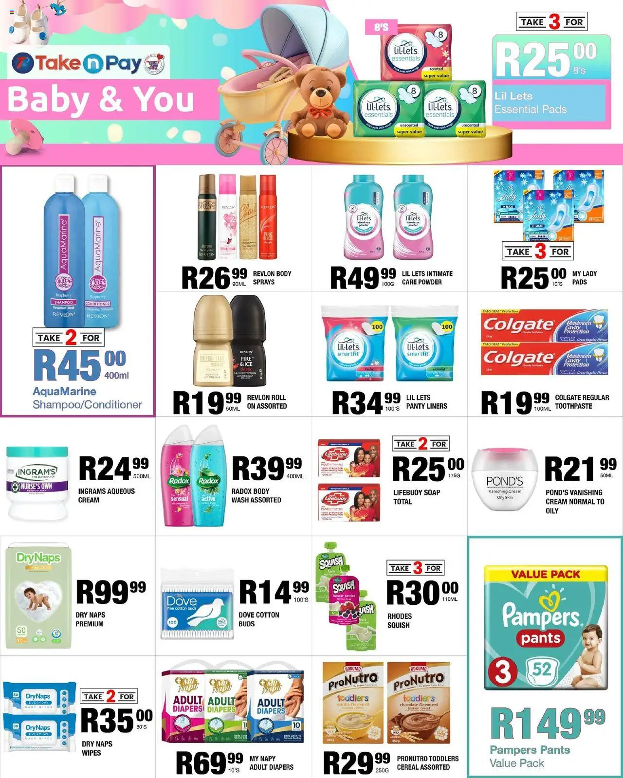 Take n Pay Specials │ valid from 18.08.2025 | Page: 7 | Products: Pants, Multivitamins, Conditioner, Panty liners