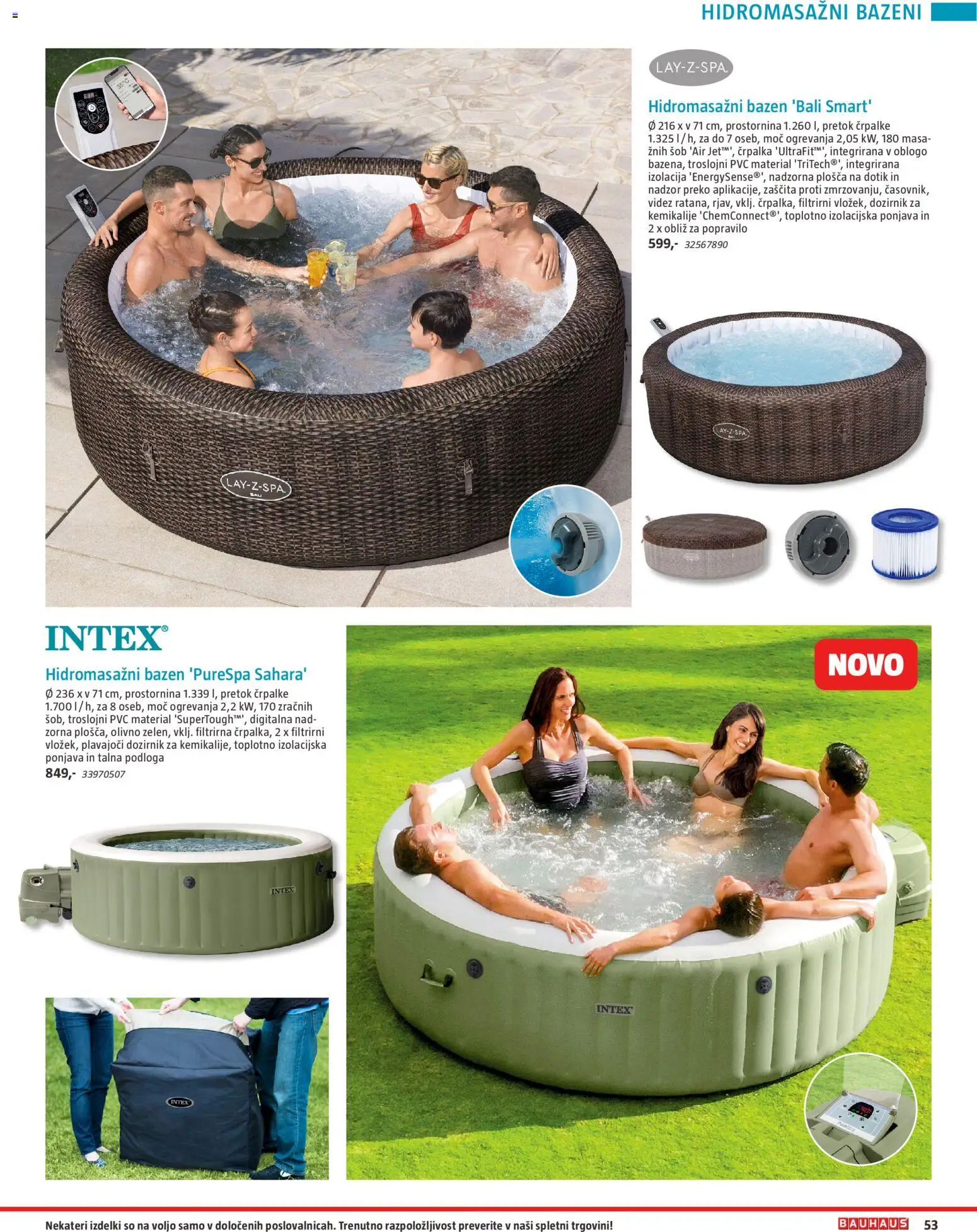 Novi Bauhaus katalog ponudbe – veljaven od 22.04.2026 | Stran: 53 | Izdelki: Bazen, Črpalka, Podloga