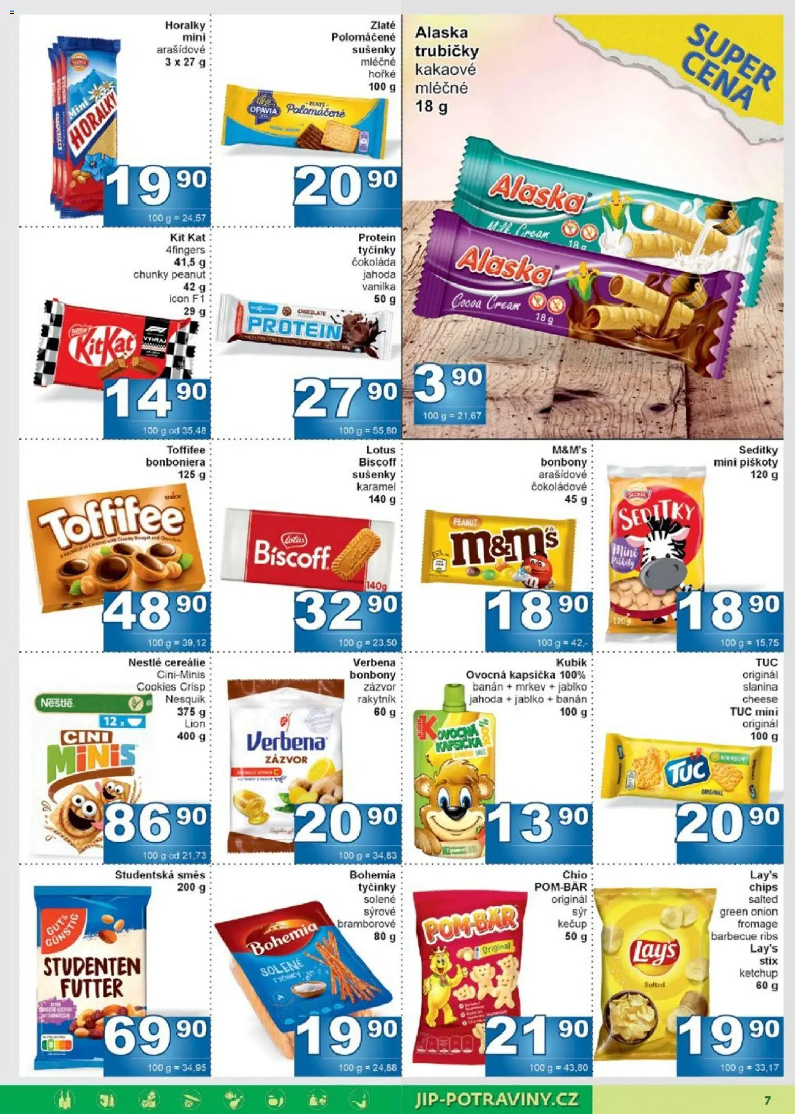 Jip leták od 08.04.2026 | Strana: 7 | Produkty: Toffifee, Nesquik, Lotus Biscoff, Zázvor