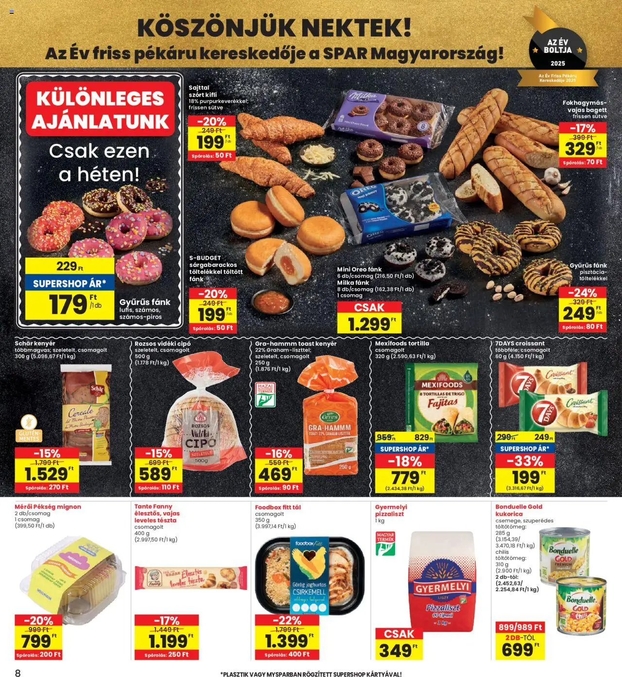 Interspar akciós ujság - amely érvényes a következő dátumtól: 28.08.2025 | Oldal: 8 | Termékek: Chili, Fánk, Leveles tészta, Csirkemell