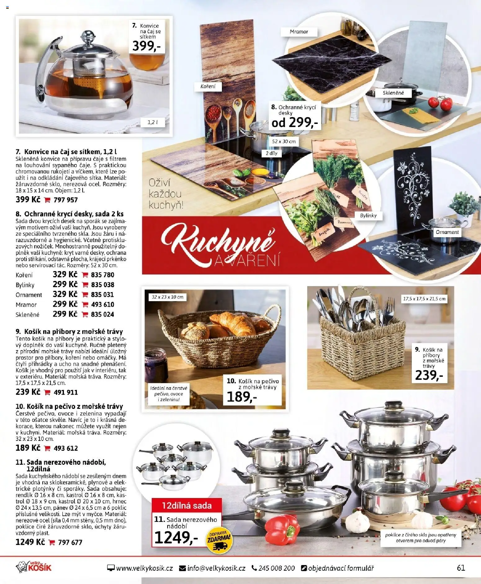Velký Košík katalog březen 2026 od 01.03.2026 | Strana: 61 | Produkty: Pánev, Nádobí, Košík, Rendlík