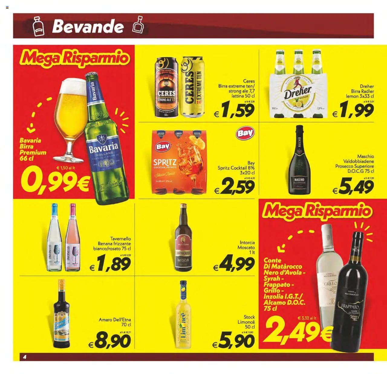 Volantino SuperConveniente del 13.06.2025 | Pagina: 4 | Prodotti: Birra, Prosecco, Ceres, Amaro