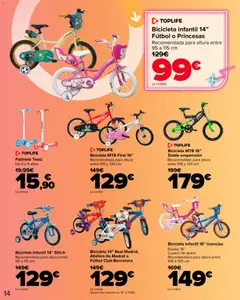 Vista previa Carrefour Ocio válido desde el 11.03.2026 | Página: 14 | Productos: Bicicleta, Patinete