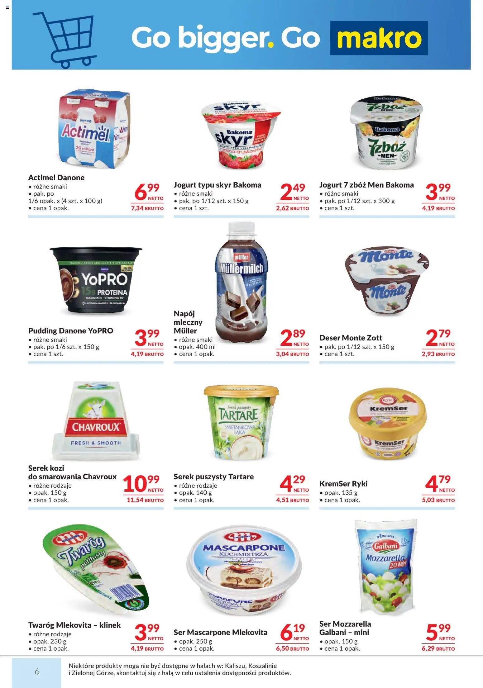 Makro gazetka od 07.04.2026 | Strona: 6 | Produkty: Malina, Serek, Ser, Mozzarella