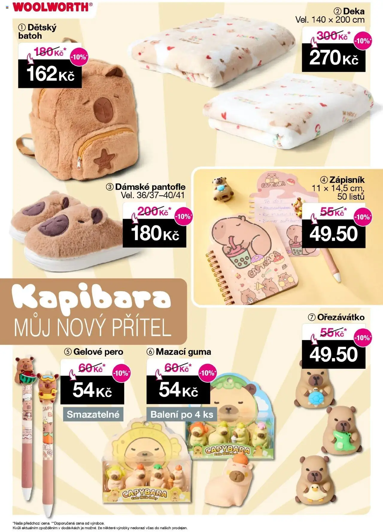 Woolworth leták - Třebíč, Třinec, Žatec, Otvice, Jihlava, Znojmo, Příbram od 10.10.2025 - akční nabídka | Strana: 30 | Produkty: Pero, Pantofle, Batoh, Zápisník