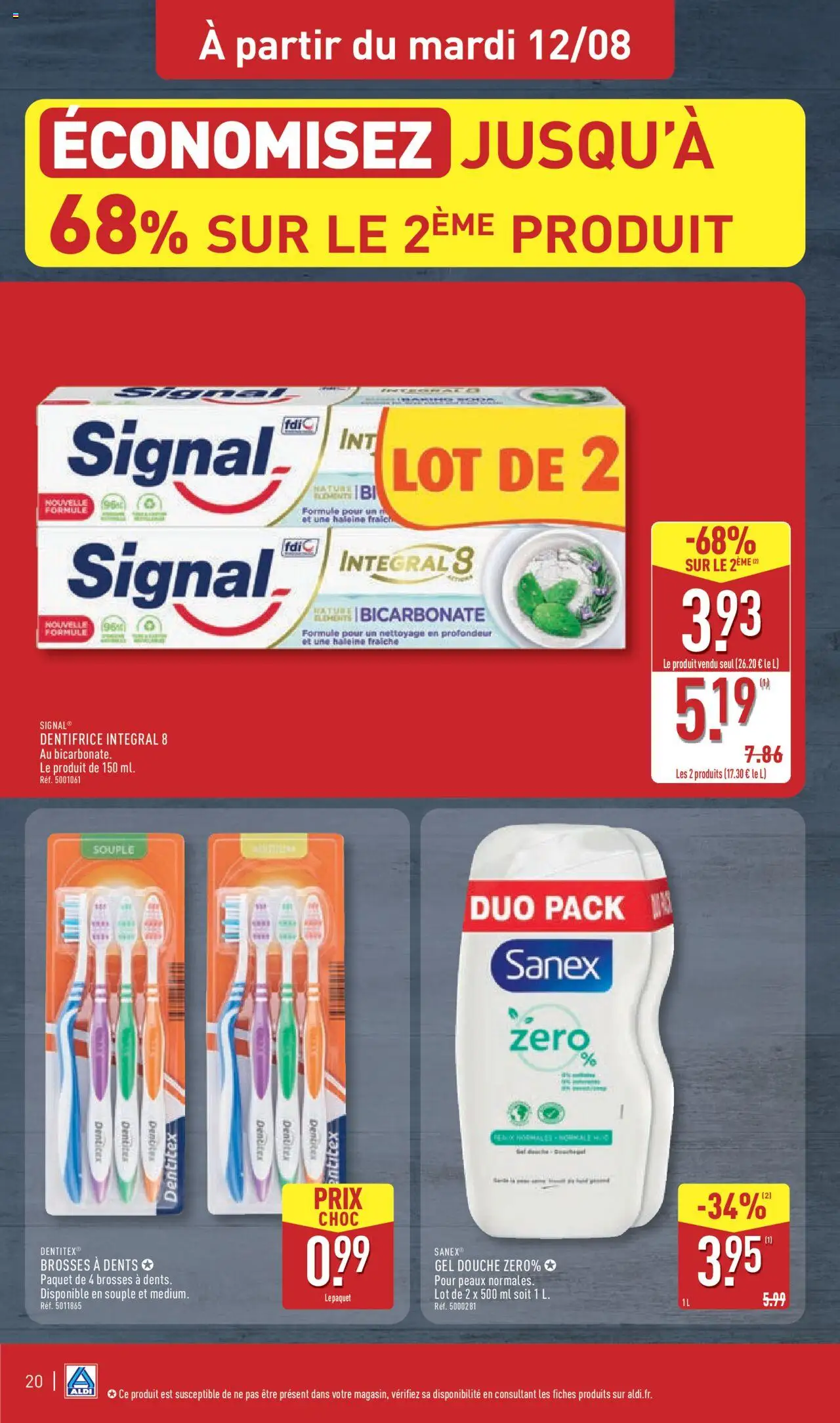  | Page: 22 | Produits: Gel douche, Dentifrice, Douche