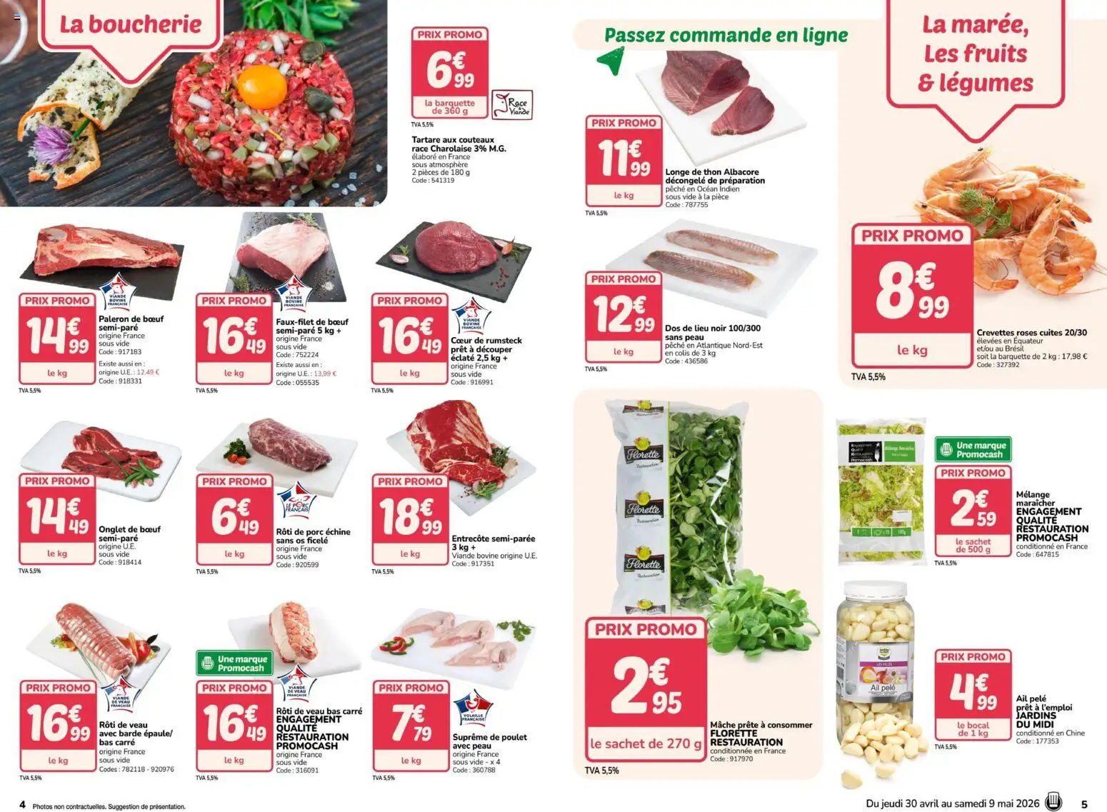 {H1} | Page: 3 | Produits: Ail, Volaille, Crevettes, Porc