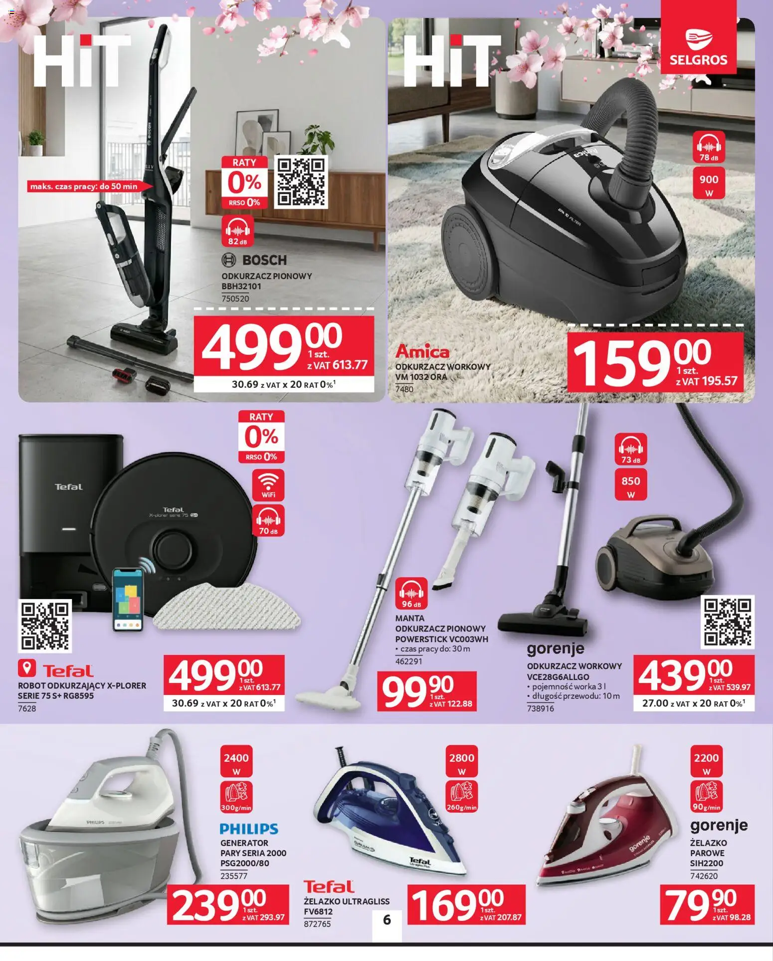 Selgros cash&carry gazetka - Oferta przemysłowa od 23.04.2026 | Strona: 8 | Produkty: Odkurzacz, Robot, Odkurzacz pionowy, Tefal
