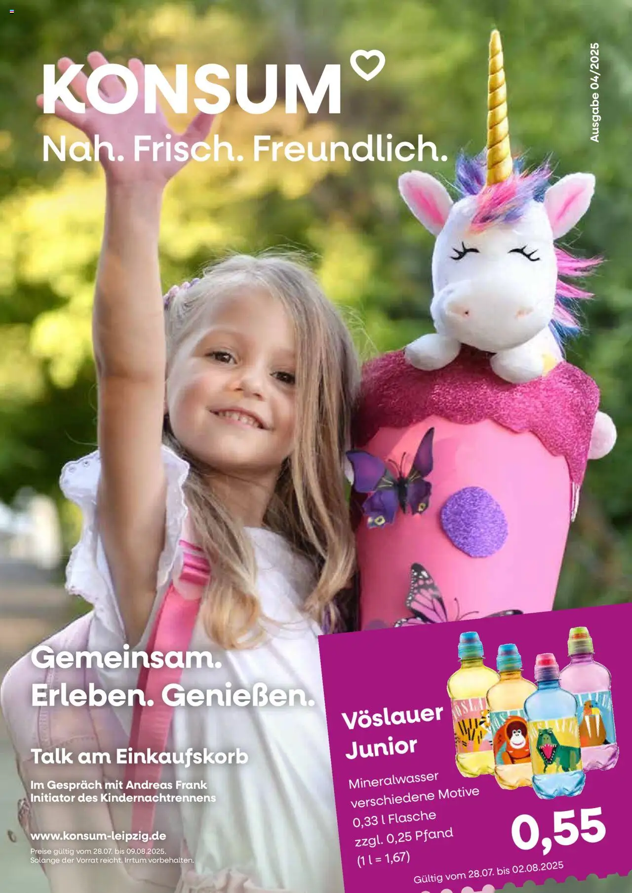 KONSUM Leipzig - Nah. Frisch. Freundlich. - gültig ab dem 28.07.2025 | Seite: 1 | Produkte: Mineralwasser