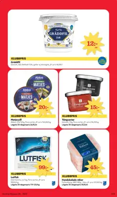 Handskalade räkor, Falkenberg, 280/140g, i lake, jfr-pris 321,43/kg - Förhandsvisning av reklamblad från butik Hemköp aktuell från 15.12.2025 | Sida: 9