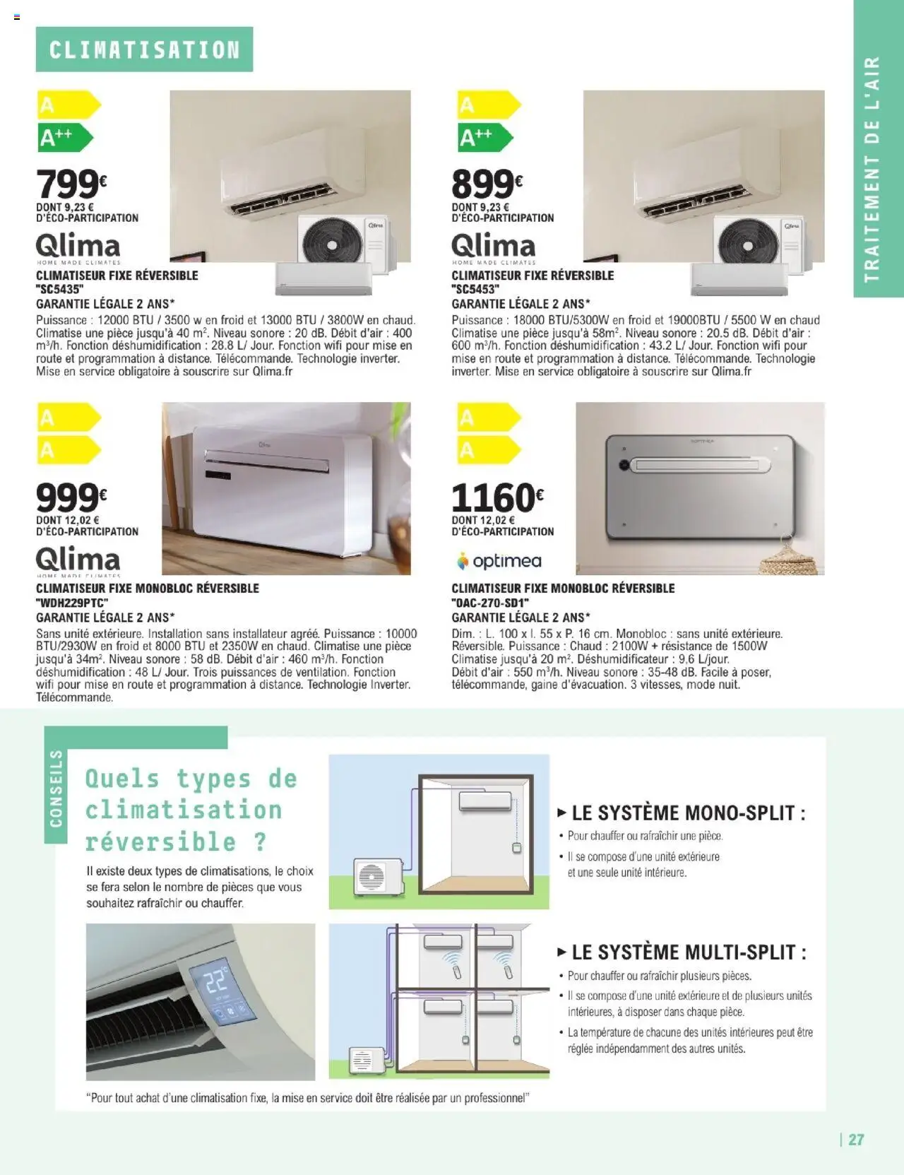  | Page: 27 | Produits: Climatisation, Climatiseur, Déshumidificateur