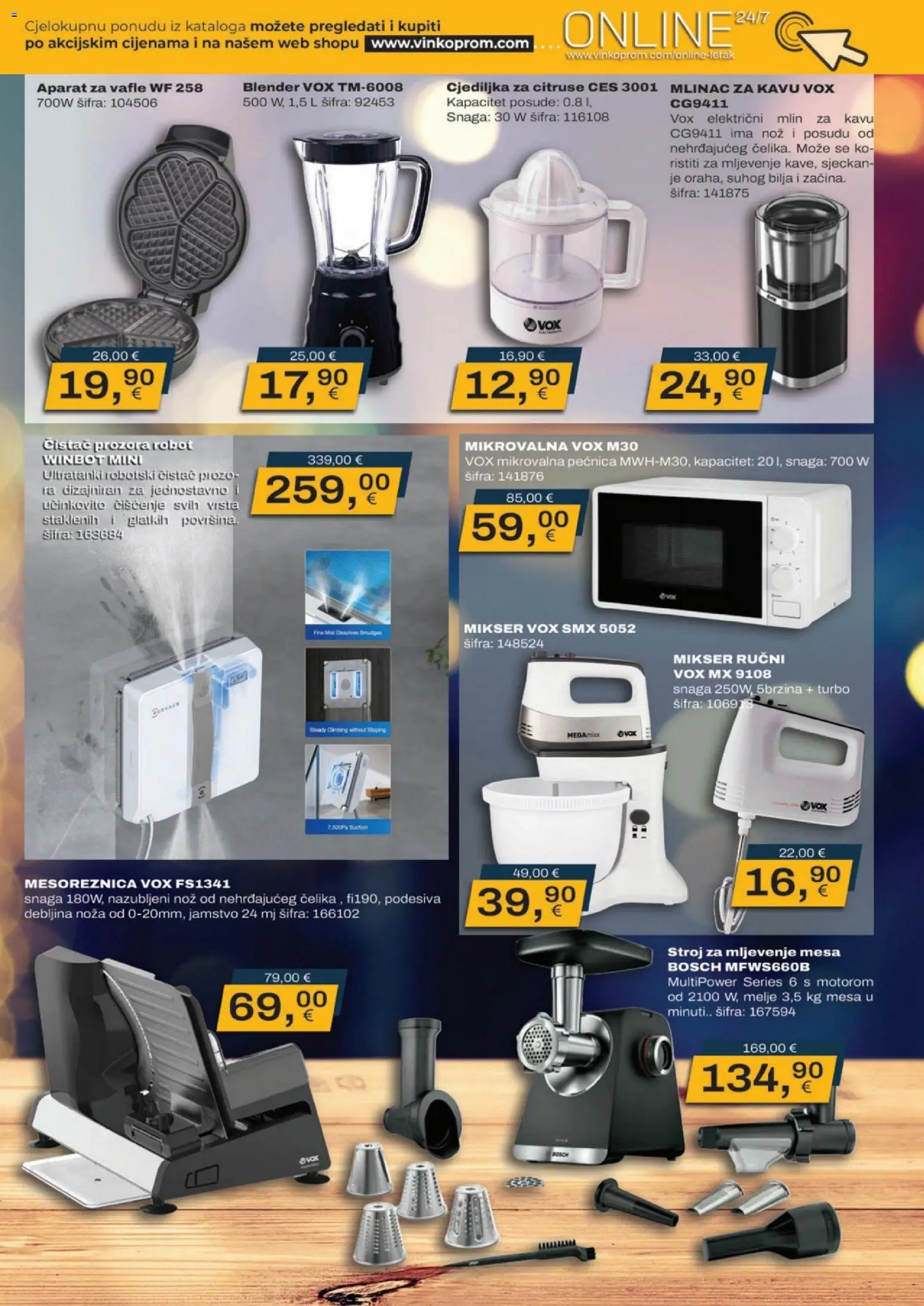 Vinkoprom katalog | vrijedi od 24.11.2025 | Stranica: 13 | Proizvodi: Aparat za vafle, Nož, Pećnica, Mikrovalna pećnica